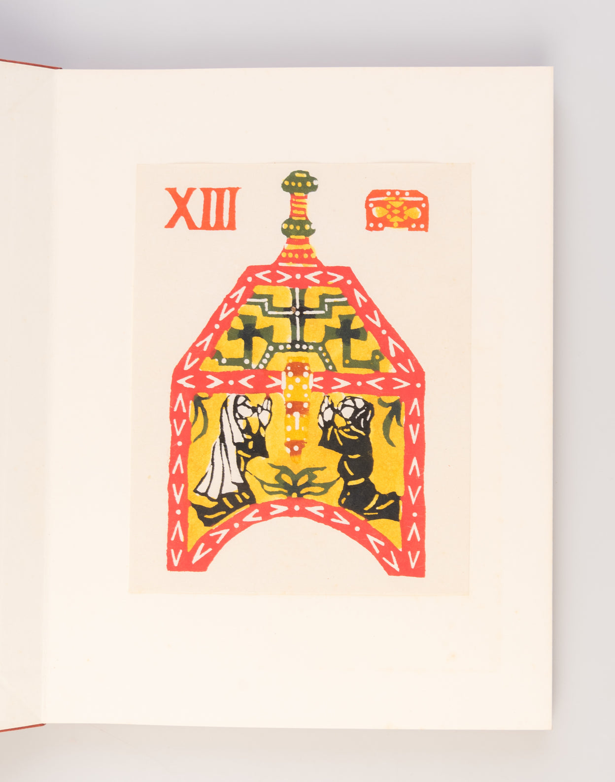 Katazome torumpu-e: hako [Stencil-dyed playing cards: Boxes].