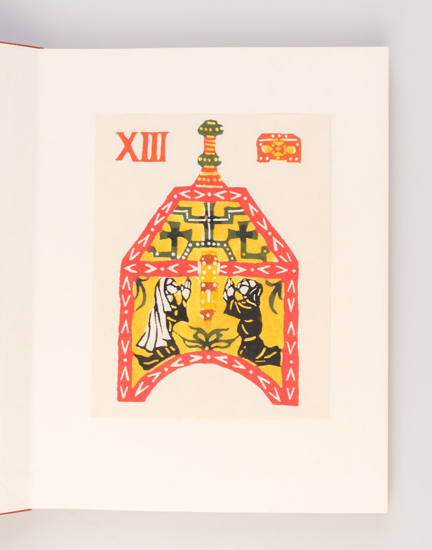 Katazome torumpu-e: hako [Stencil-dyed playing cards: Boxes].