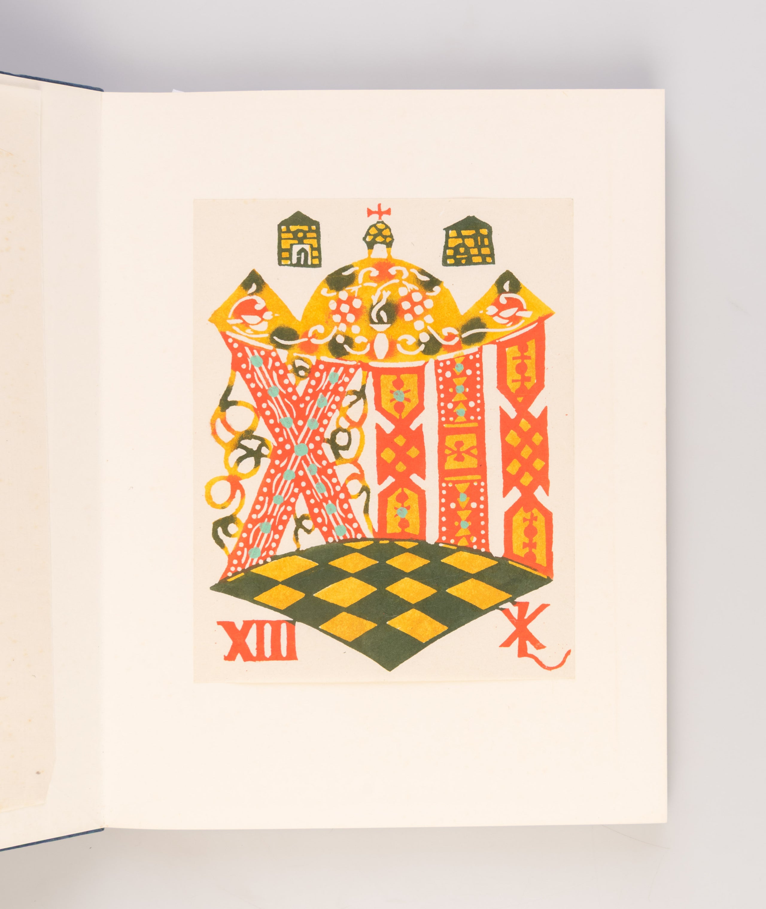 Katazome torumpu-e: Su [Stencil-dyed playing cards: Numbers]