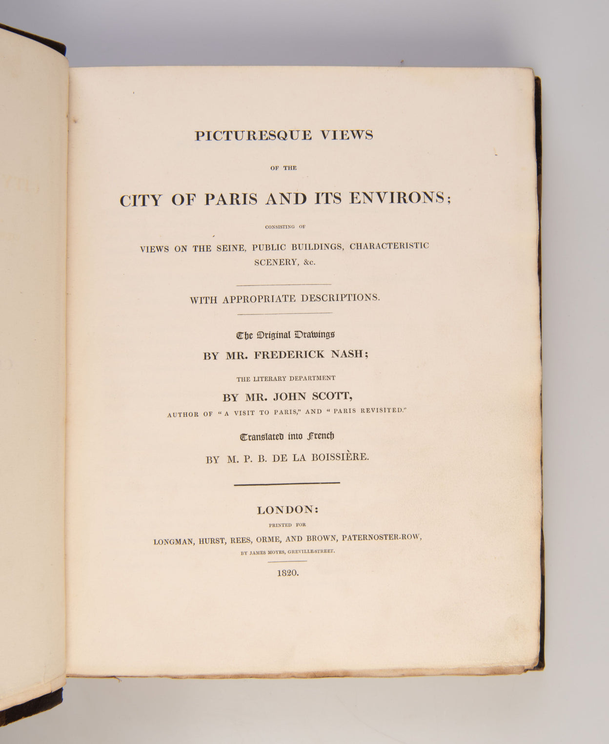 Picturesque Views of the City of Paris and its Environs;