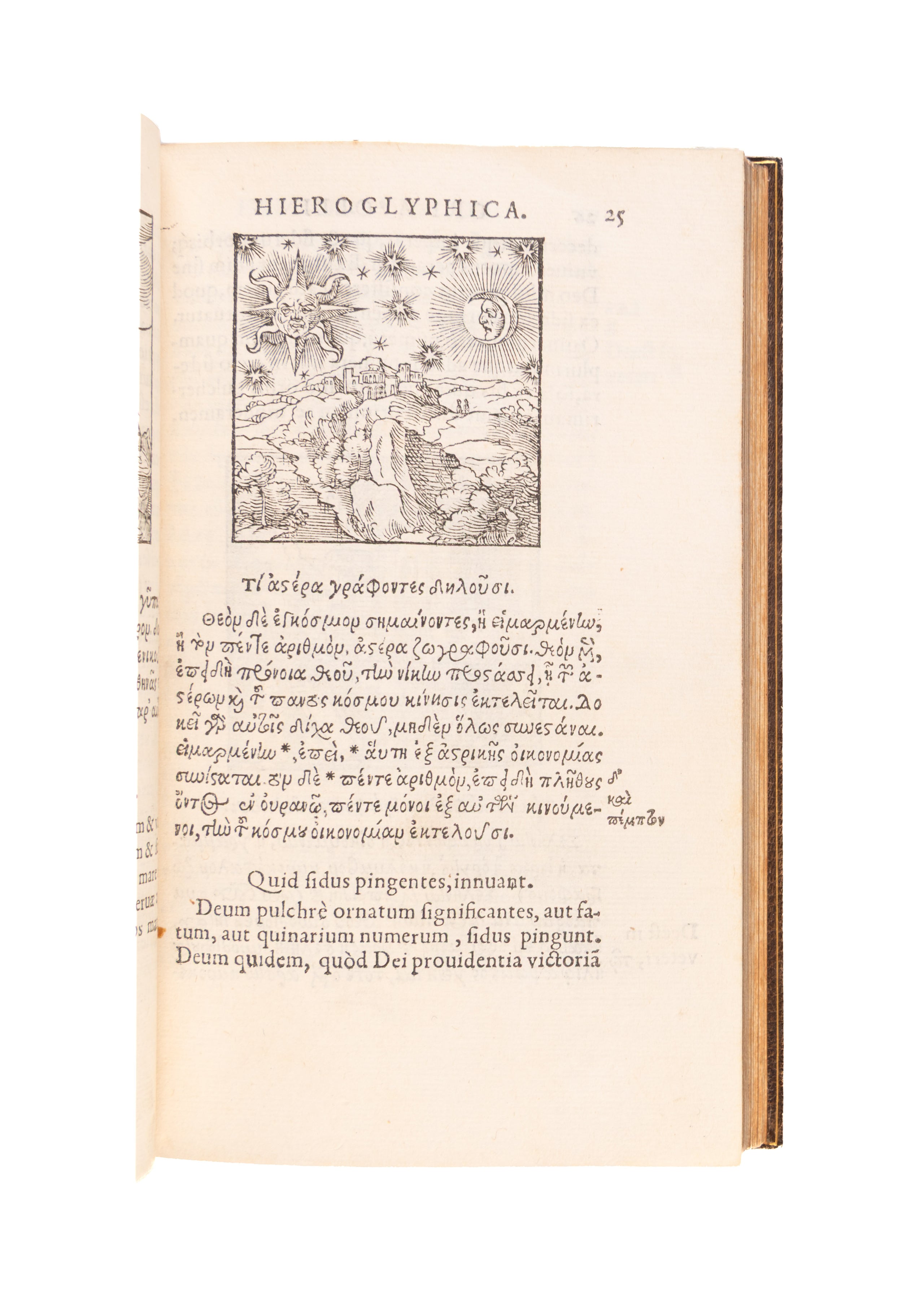 (Title in Greek, then:) De sacris notis & sculpturis duo.
Paris, Jacob Kerver (colophon: G. Morel),