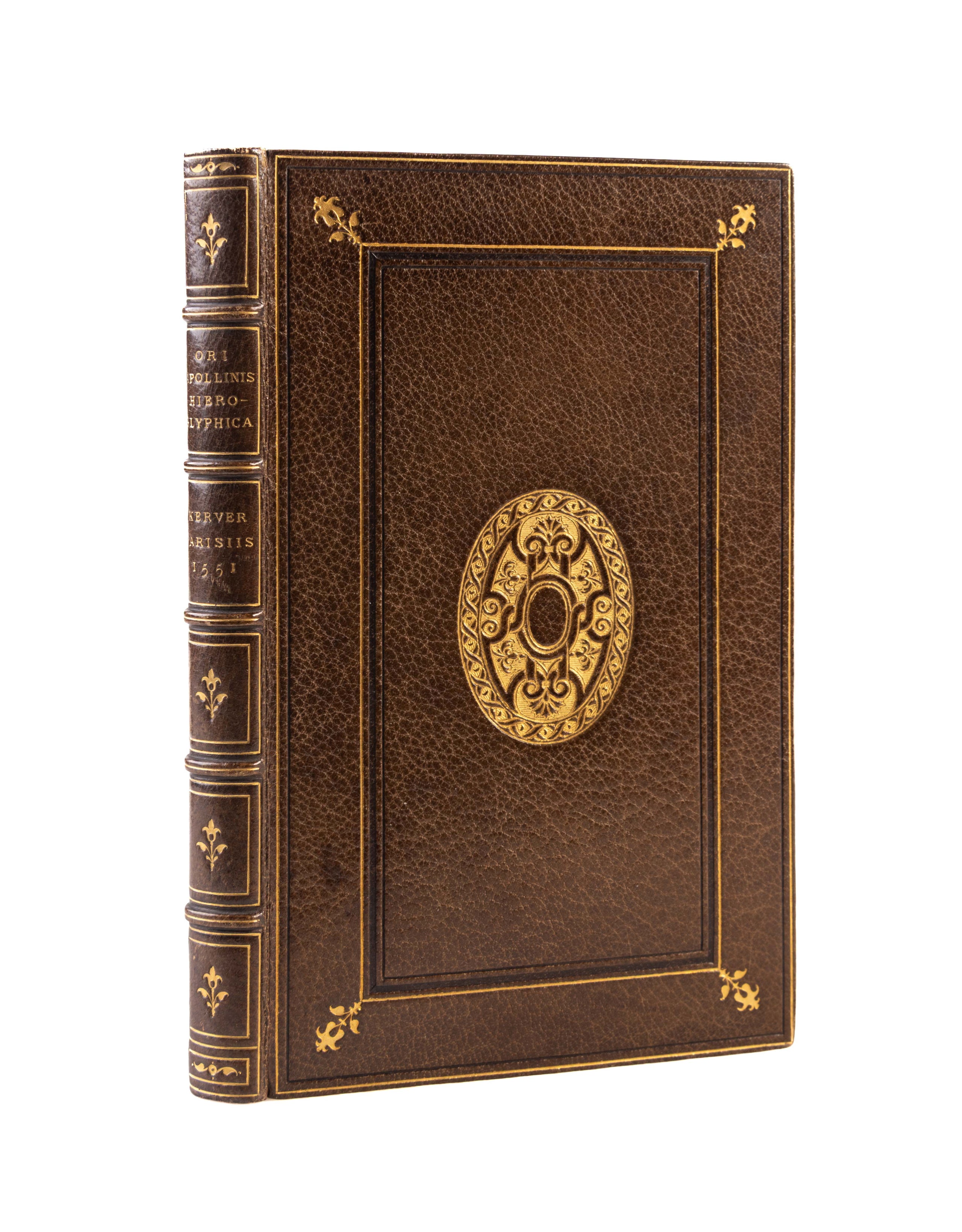 (Title in Greek, then:) De sacris notis & sculpturis duo.
Paris, Jacob Kerver (colophon: G. Morel),