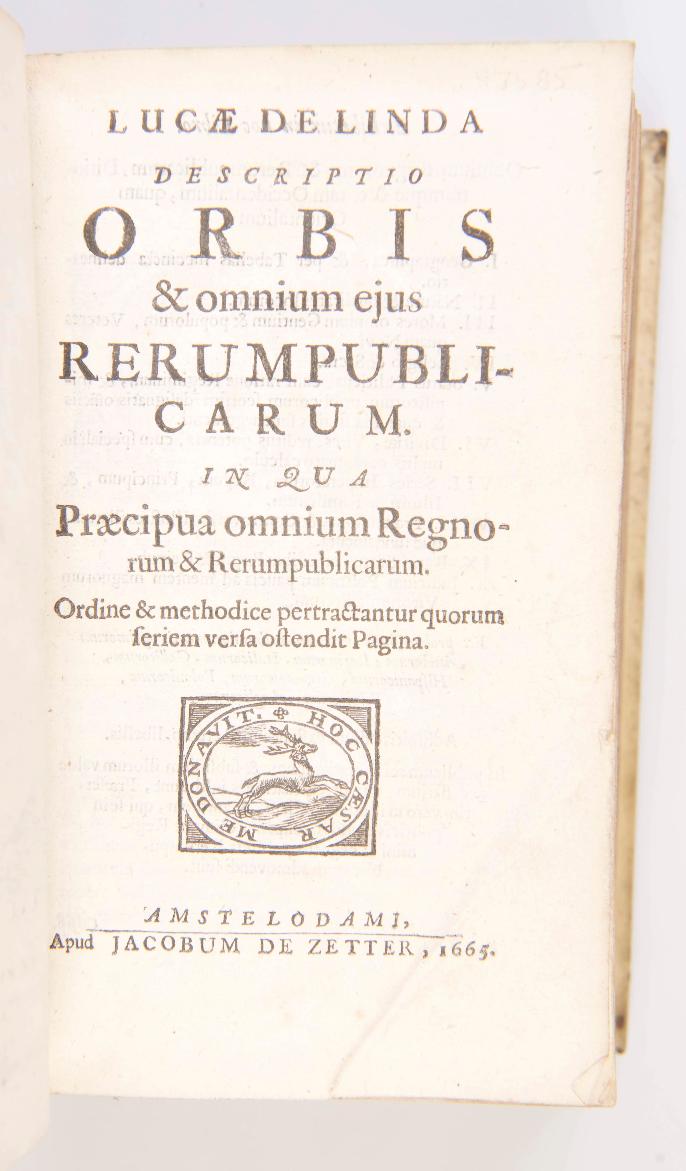 Descriptio orbis & omnium ejus rerumpublicarum.