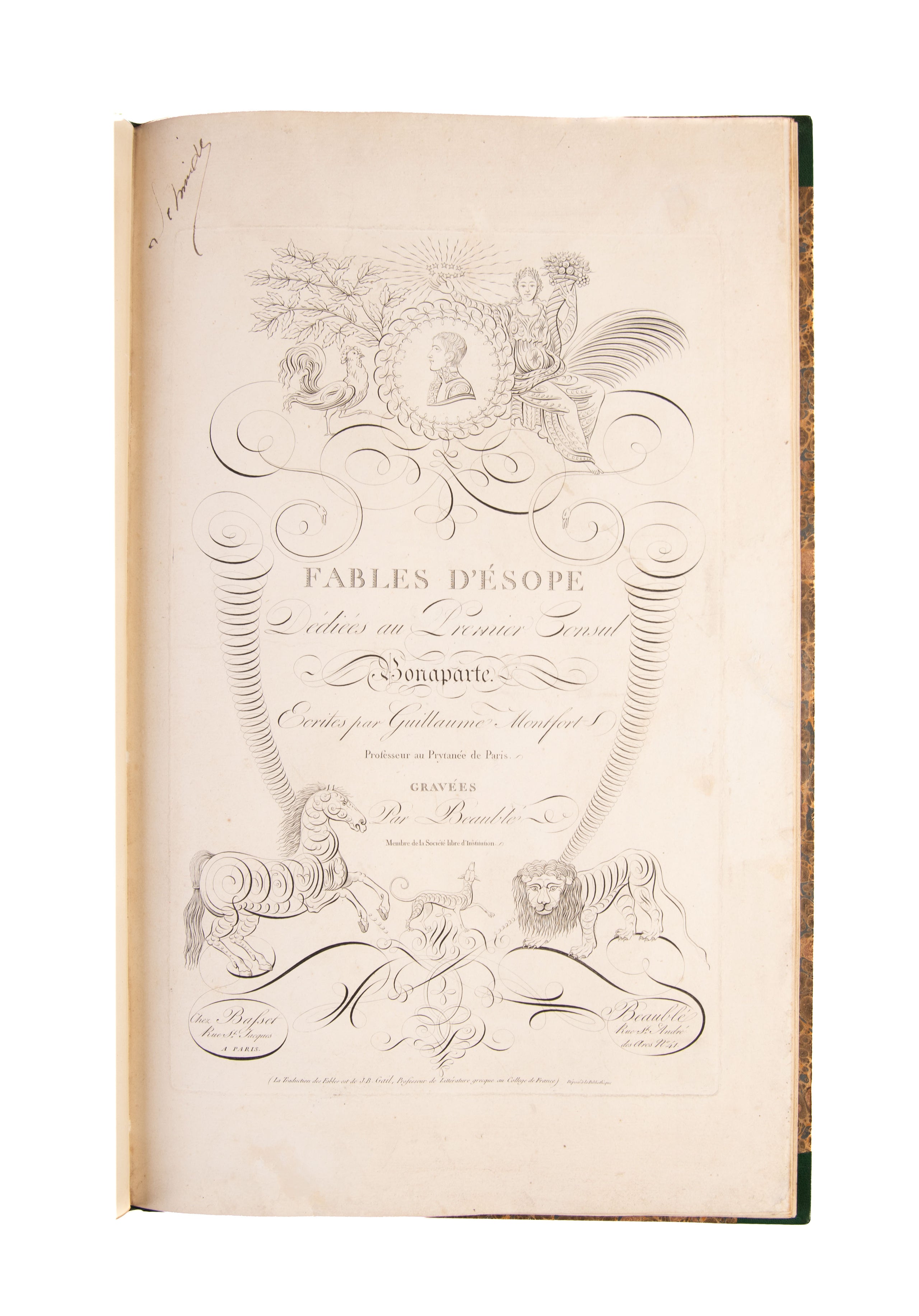 Fables d'Ésope dédiées au Premier Consul Bonaparte.