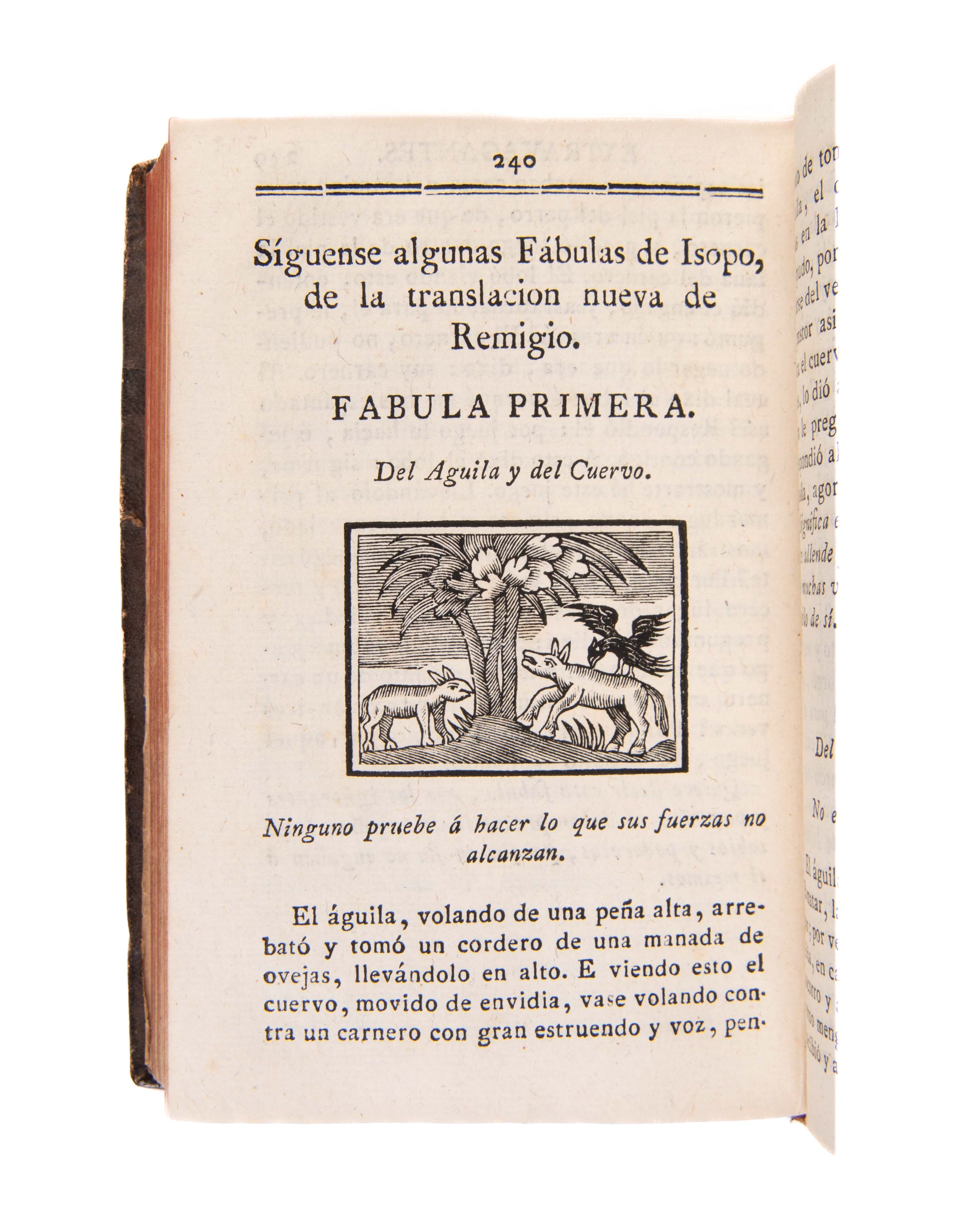 Fabulas de la vida del sabio y clarísimo fabulador Isopo. 
Madrid, widow of Barco Lopez, 1818