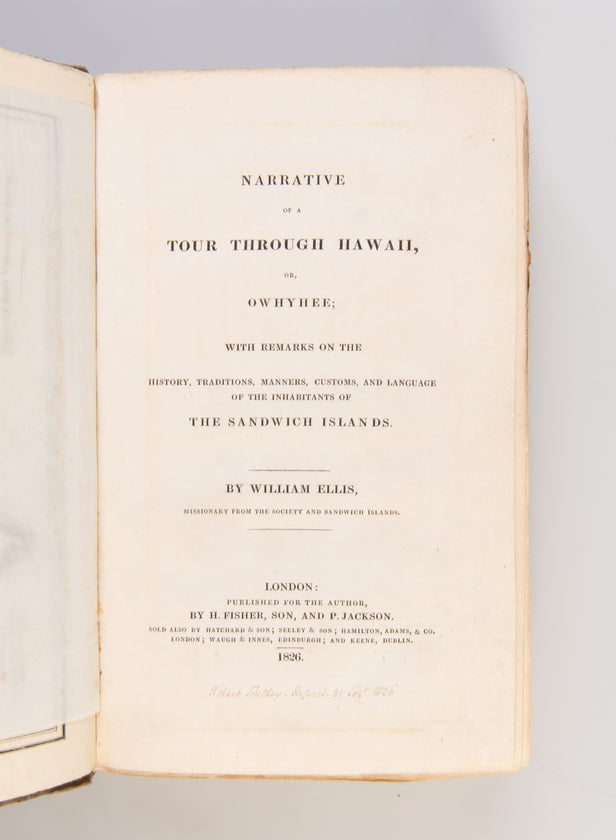 Narrative of a Tour Through Hawaii, or, Owhyhee;