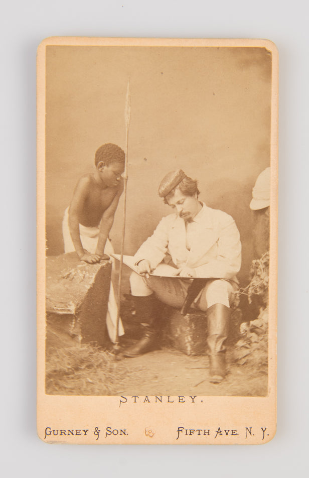 [Sir Henry Morton Stanley and Kalulu carte de visite.]