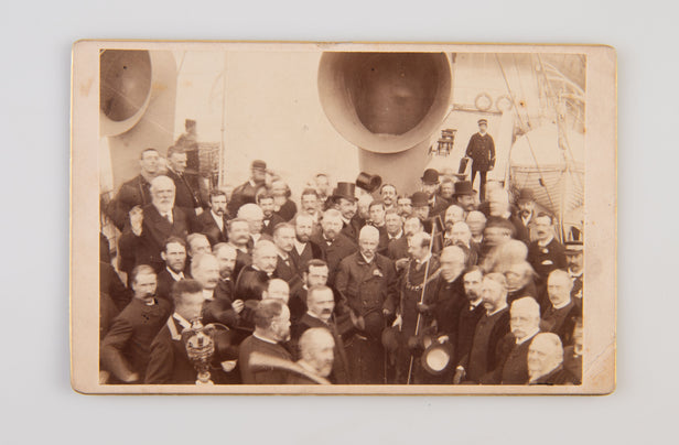 [Cabinet card of Sir Henry Morton Stanley's Landing at Dover.]