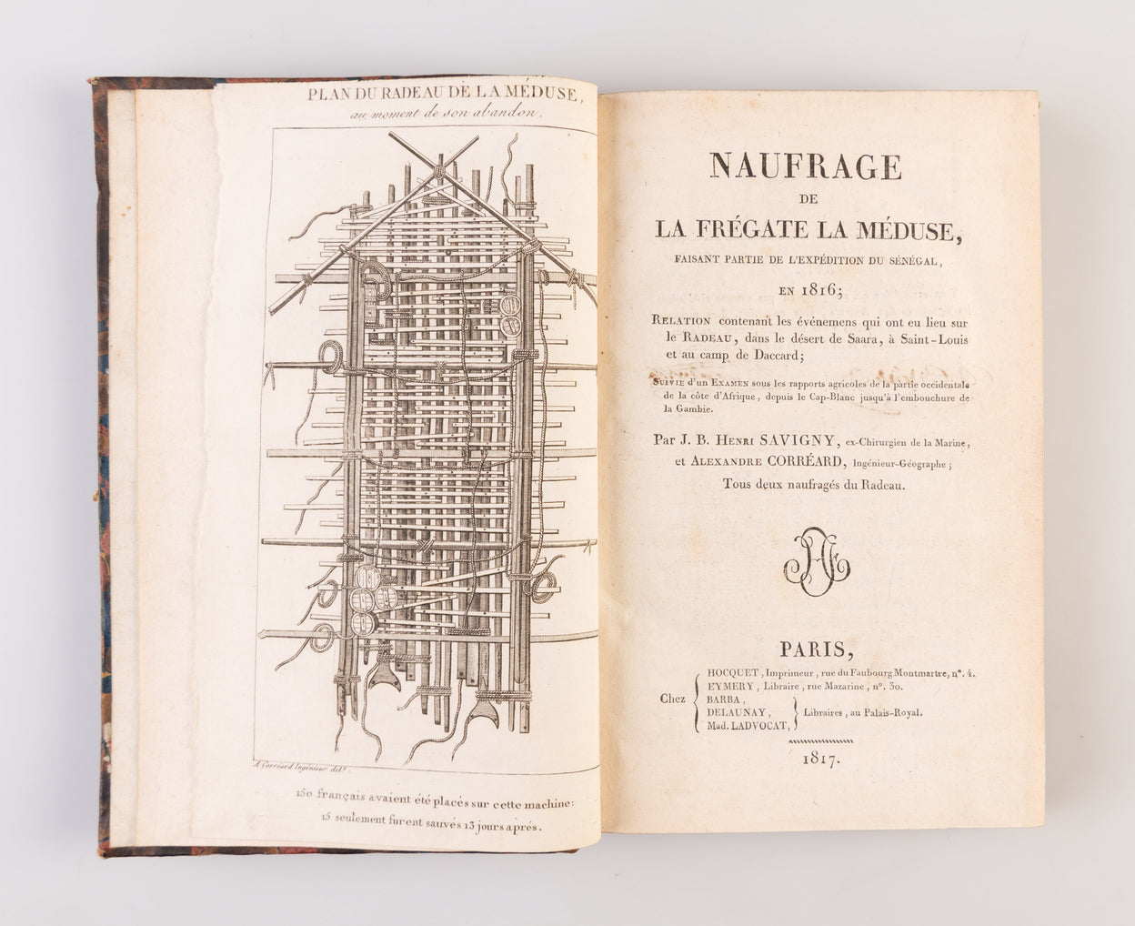 Naufrage de la frégate la Meduse faisant partie de l'expedition du Senegal, en 1816.