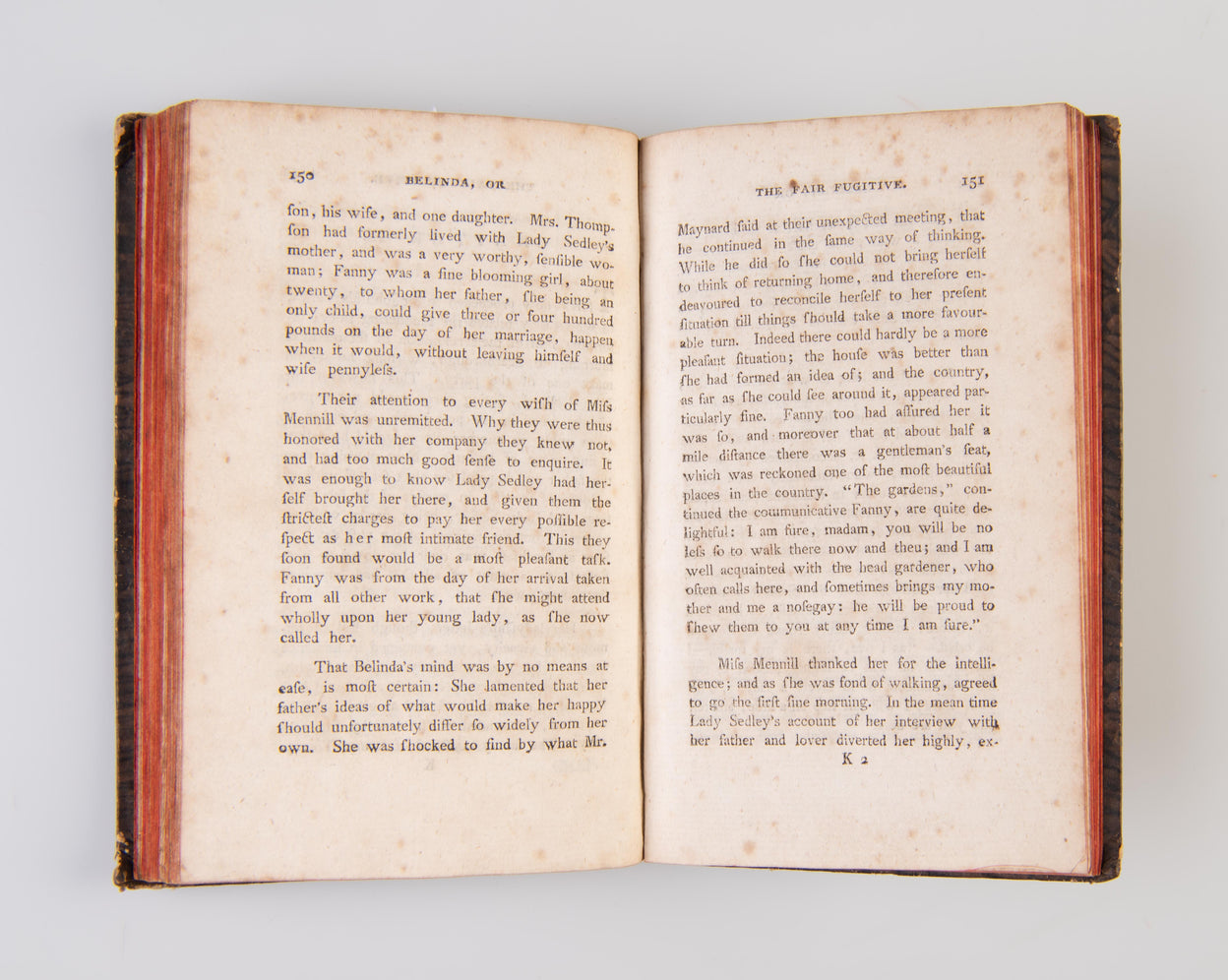 Belinda, or The Fair Fugitive. A Novel.