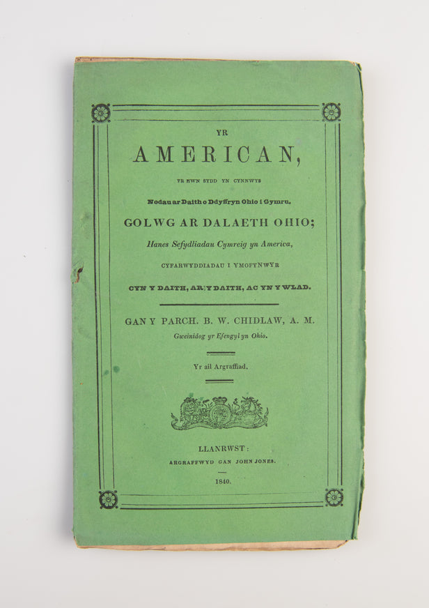Yr American, yr Hwn Sydd Yn Cynnwys Noduar Daith o Ddyffryn Ohio I Gymru, Golwg Ar Dalaeth Ohio