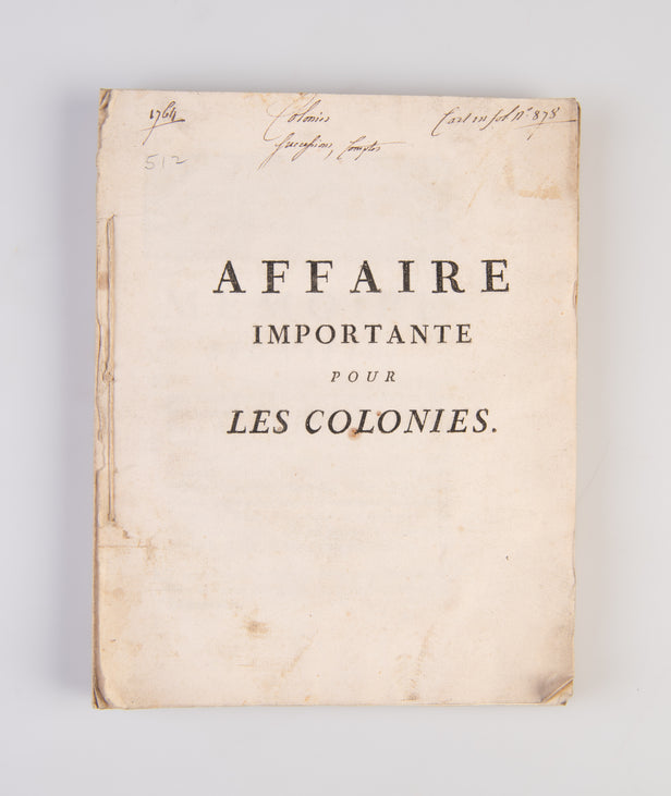 Affaire importante pour les Colonies.