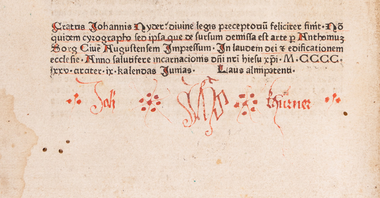 Praeceptorium Divinae legis.
Augsburg, Anton Sorg, 