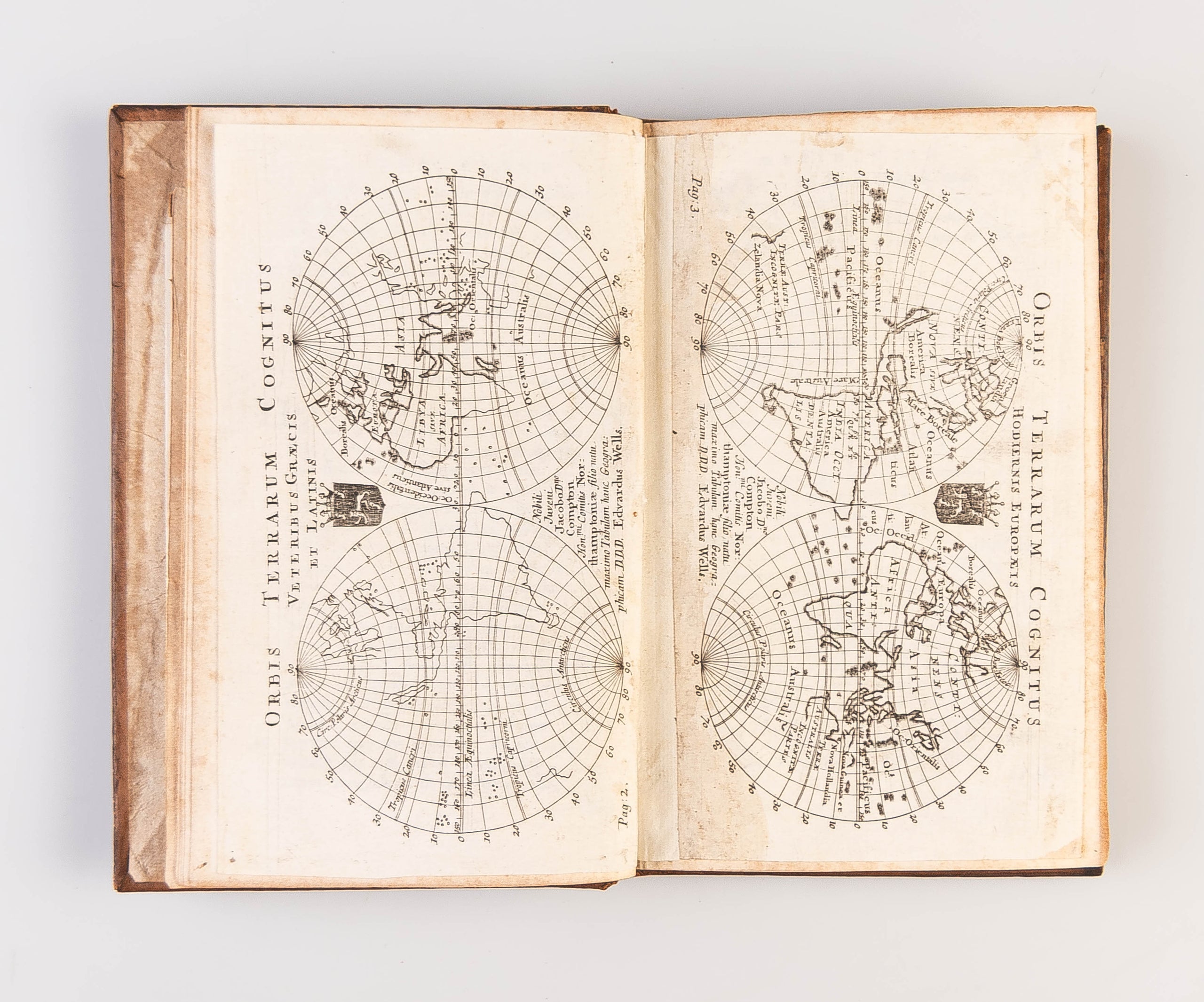 [Greek text, transliterated ‘Tes palai kai tes nyn Oikoumenes Periegesis.’] Sive Dionysii Geographia emendata & locupletata, additione scil. geographiæ hodiernæ Græco carmine pariter donatæ: cum 16 tabulis geographicis ...