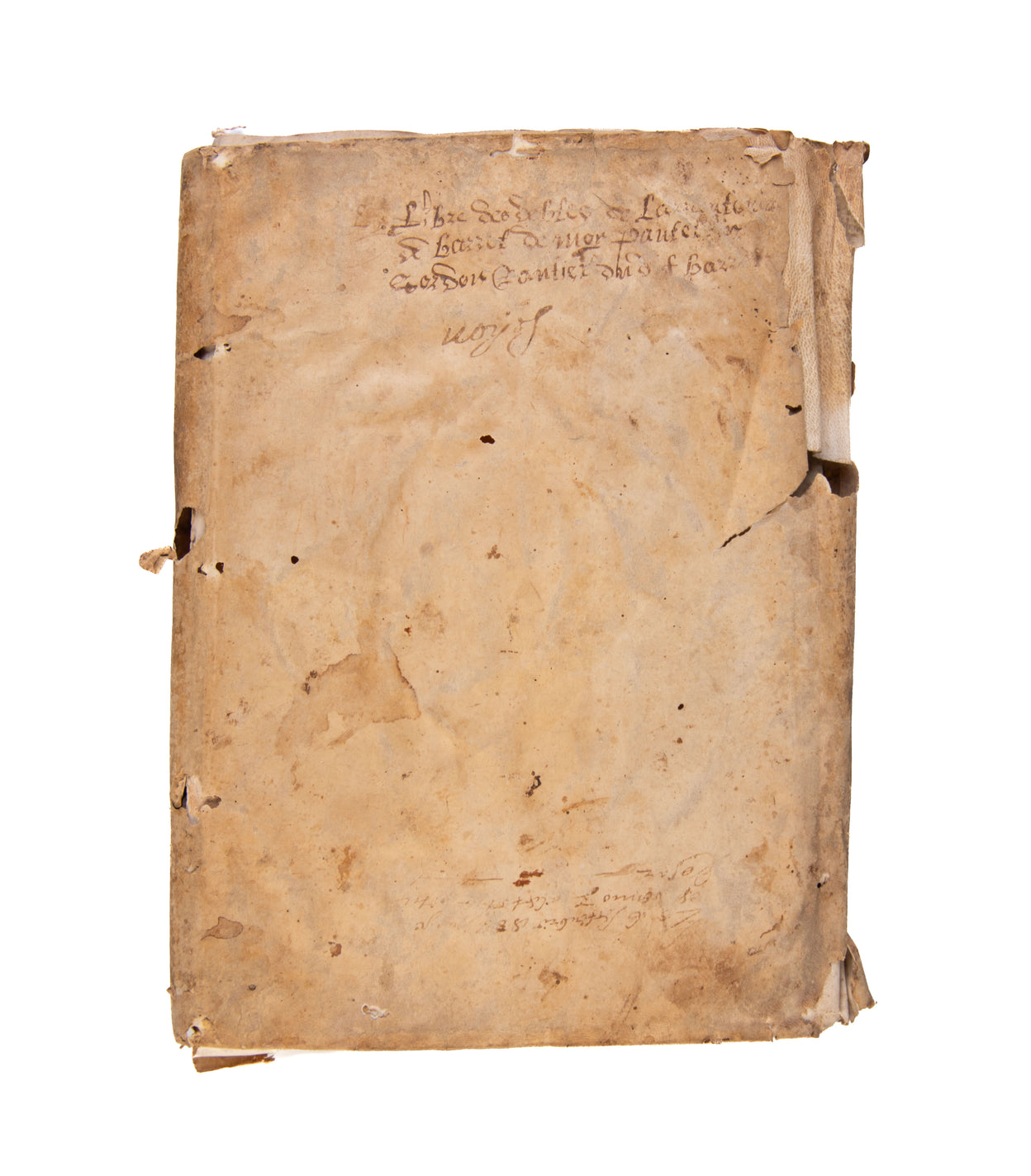 Manuscript notarial account book for regional Provence.