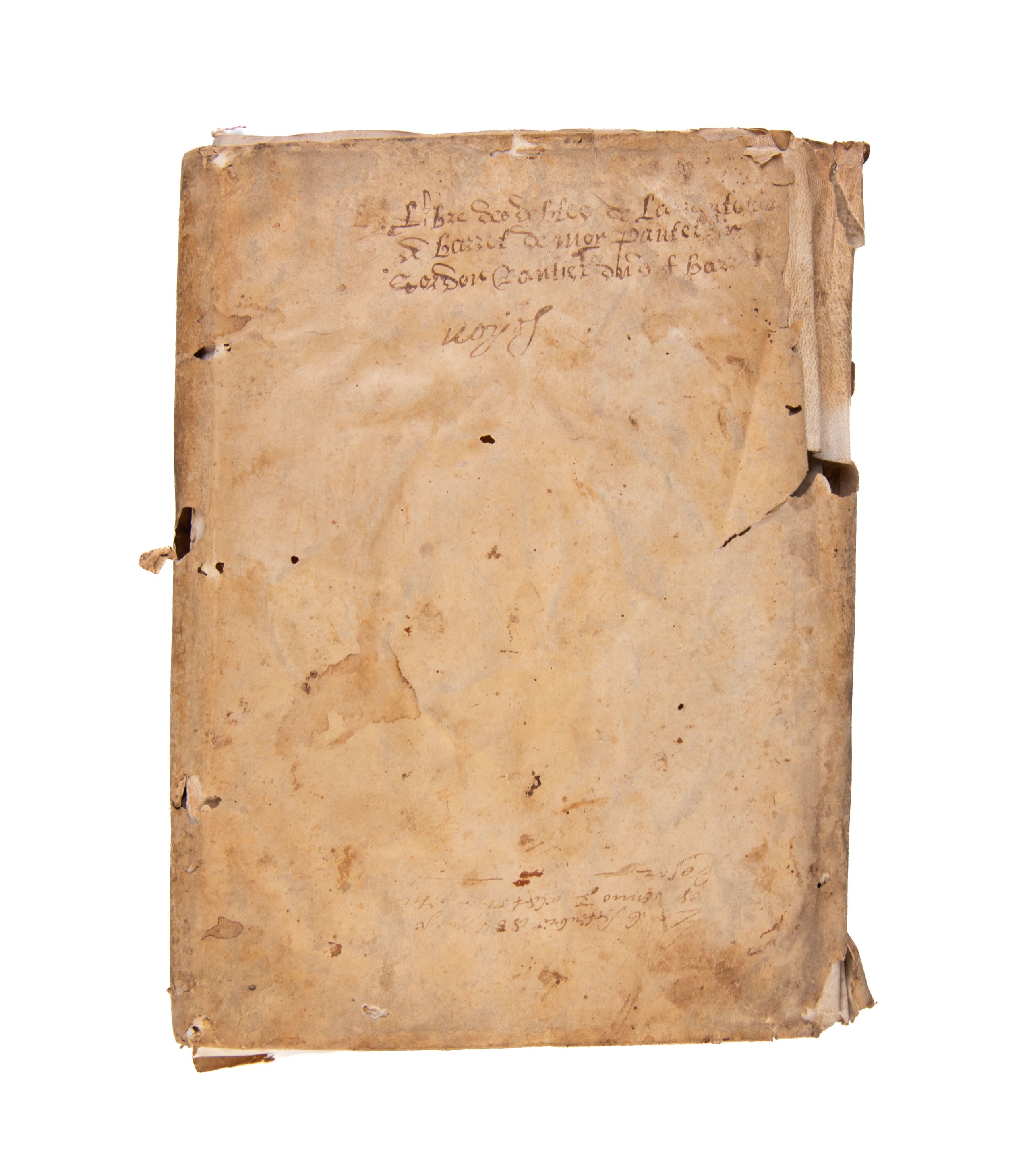 Manuscript notarial account book for regional Provence.