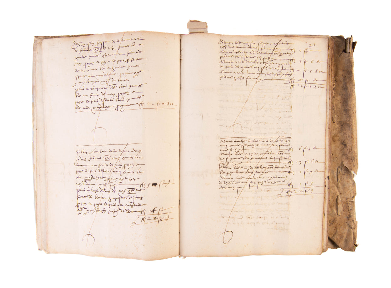 Manuscript notarial account book for regional Provence.