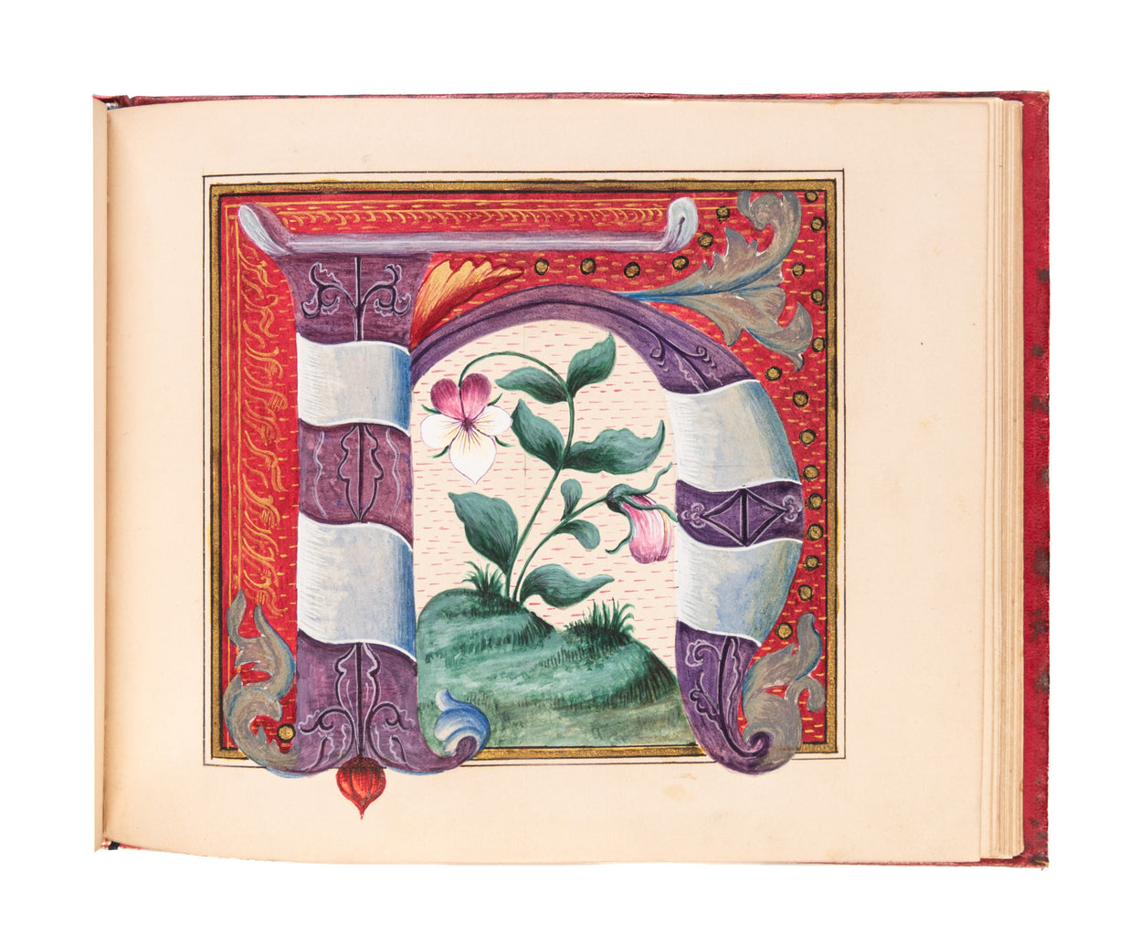 A suite of large neo-gothic illuminated initials.
[France, c. 1840-60?]