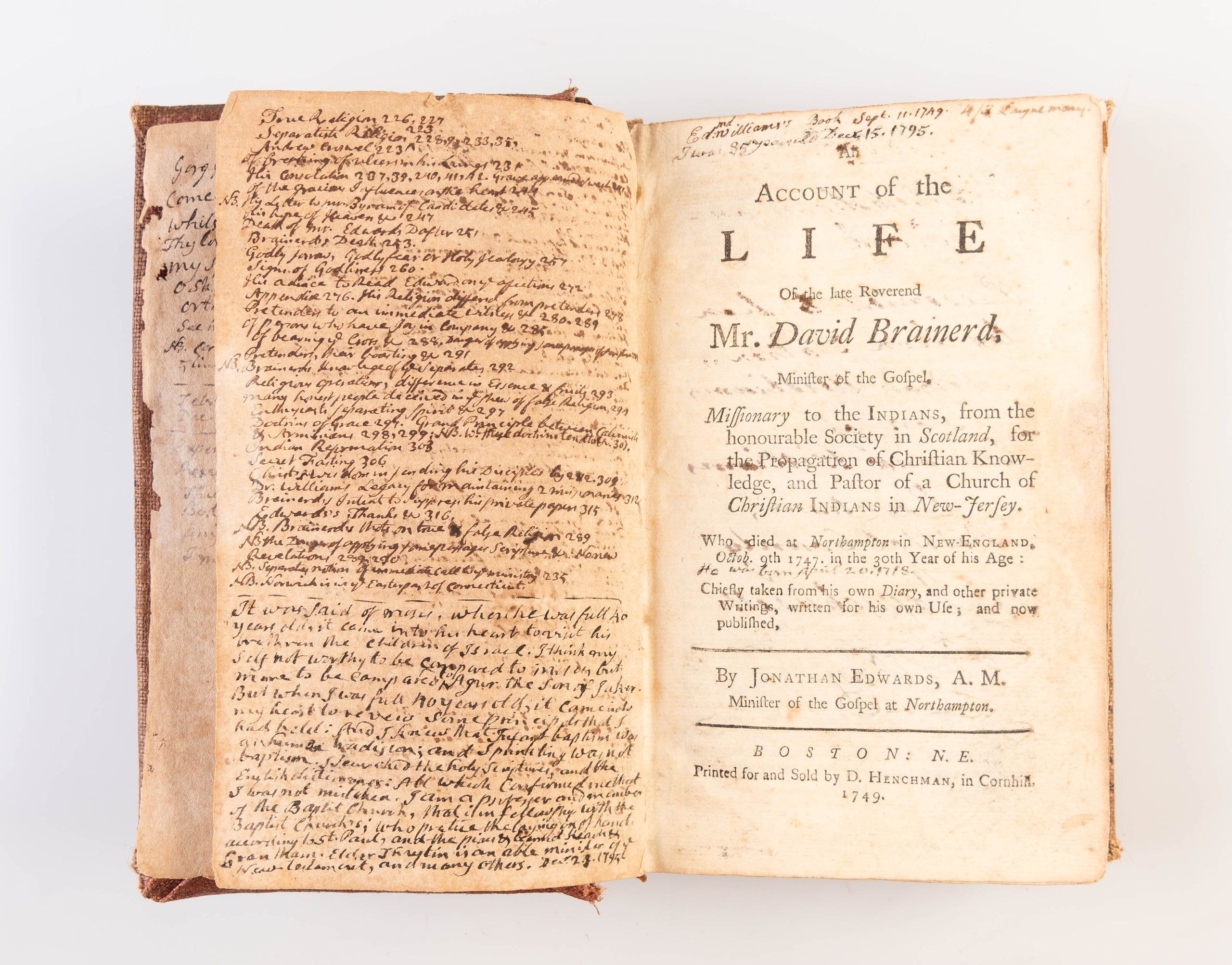 An Account of the Life of the late Reverend Mr. David Brainerd,