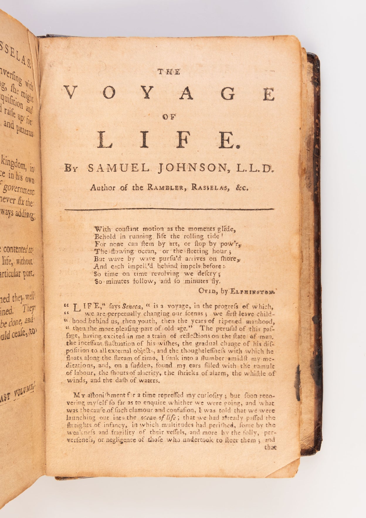 The History of Rasselas, Prince of Abissinia, An Asiatic Tale. The two volumes complete in one.