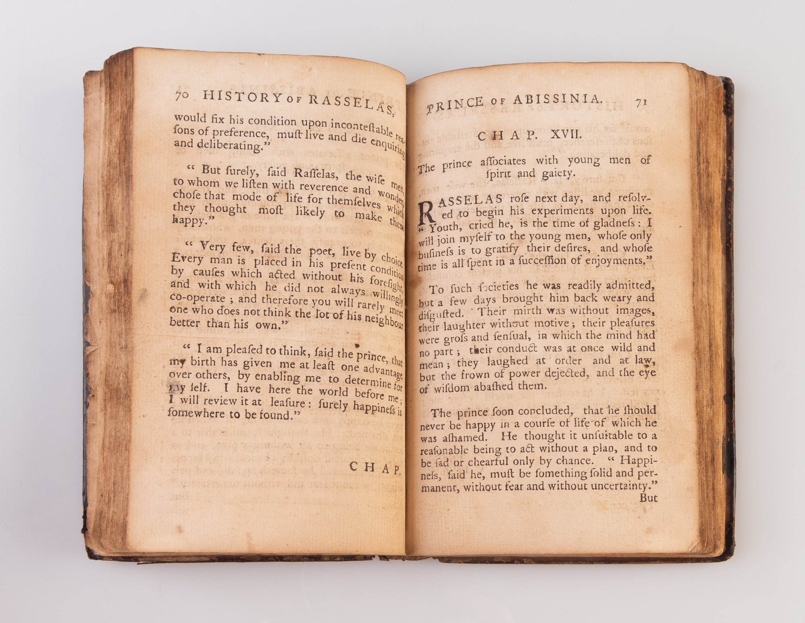 The History of Rasselas, Prince of Abissinia, An Asiatic Tale. The two volumes complete in one.