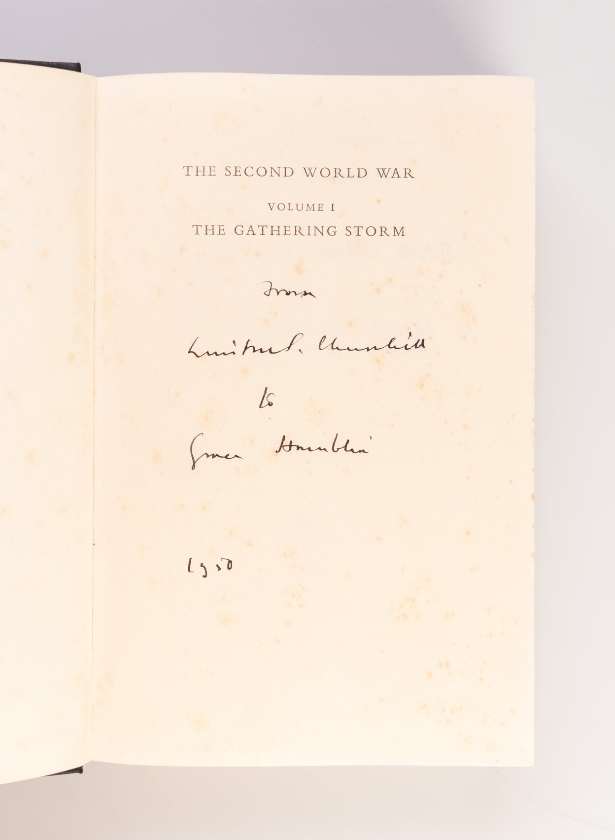 The Second World War: The Gathering Storm; The Finest Hour; The Grand Alliance; The Hinge of Fate; Closing the Ring; Triumph and Tragedy.