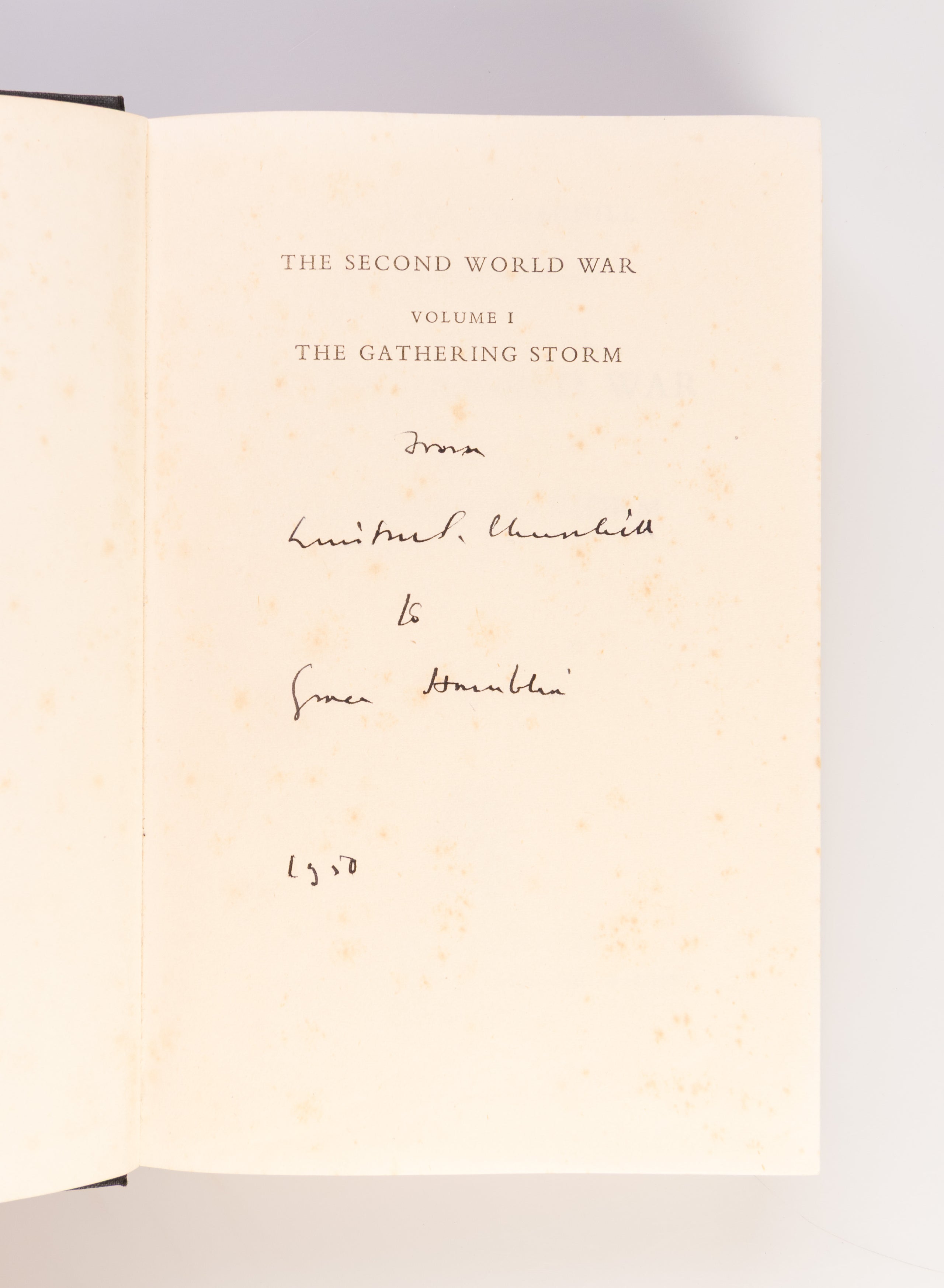 The Second World War: The Gathering Storm; The Finest Hour; The Grand Alliance; The Hinge of Fate; Closing the Ring; Triumph and Tragedy.
