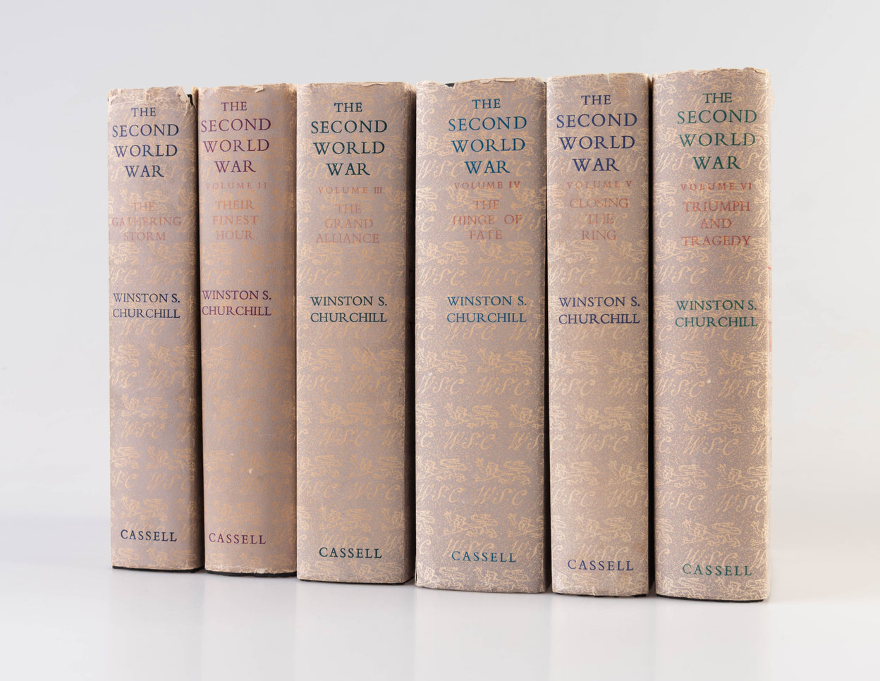 The Second World War: The Gathering Storm; The Finest Hour; The Grand Alliance; The Hinge of Fate; Closing the Ring; Triumph and Tragedy.