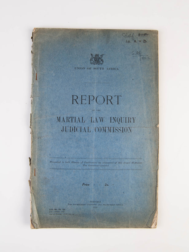 Union of South Africa. Report of the Martial Law Inquiry Judicial Commission.
