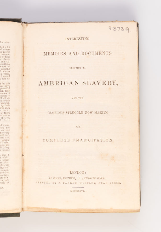 Interesting Memoirs and Documents relating to American Slavery,