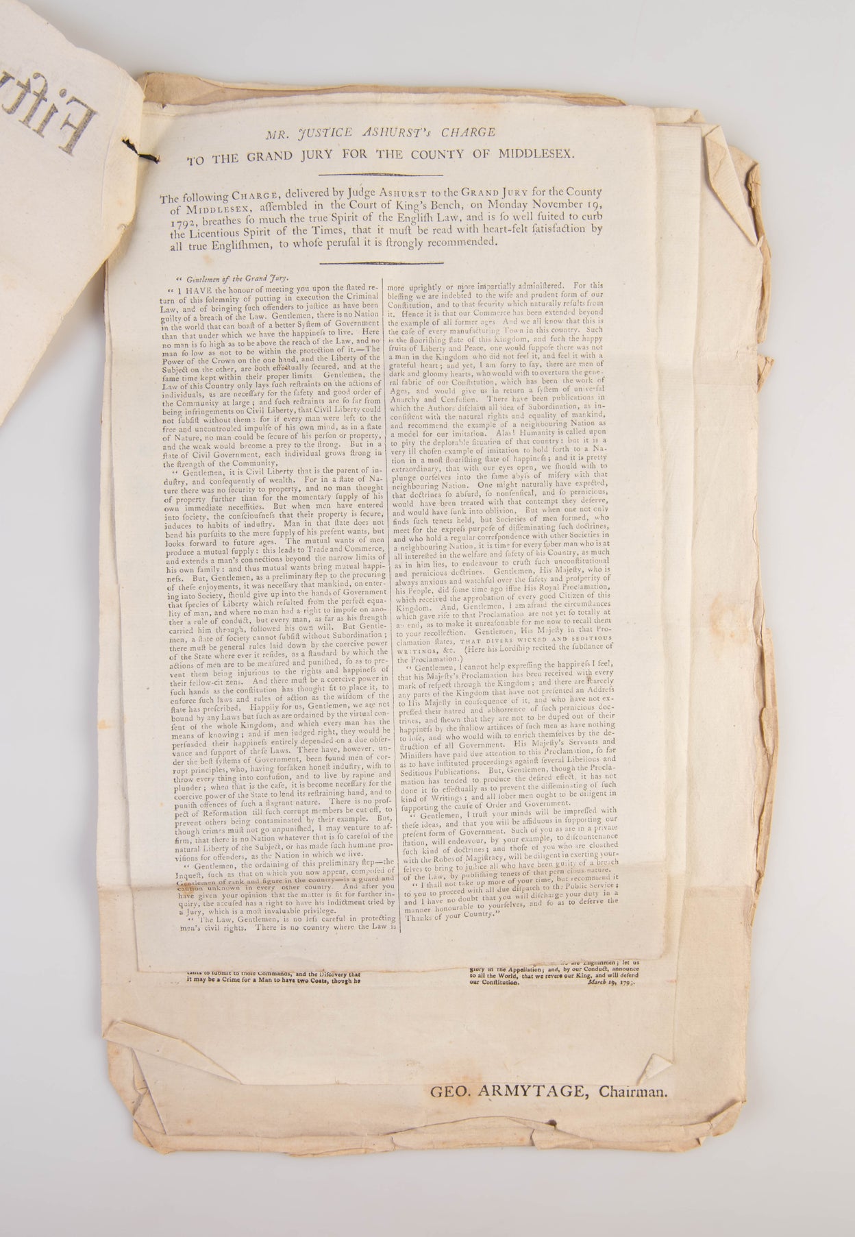 A collection of seven broadsides warning the inhabitants of Huddersfield in Yorkshire of the rising threat of revolution.