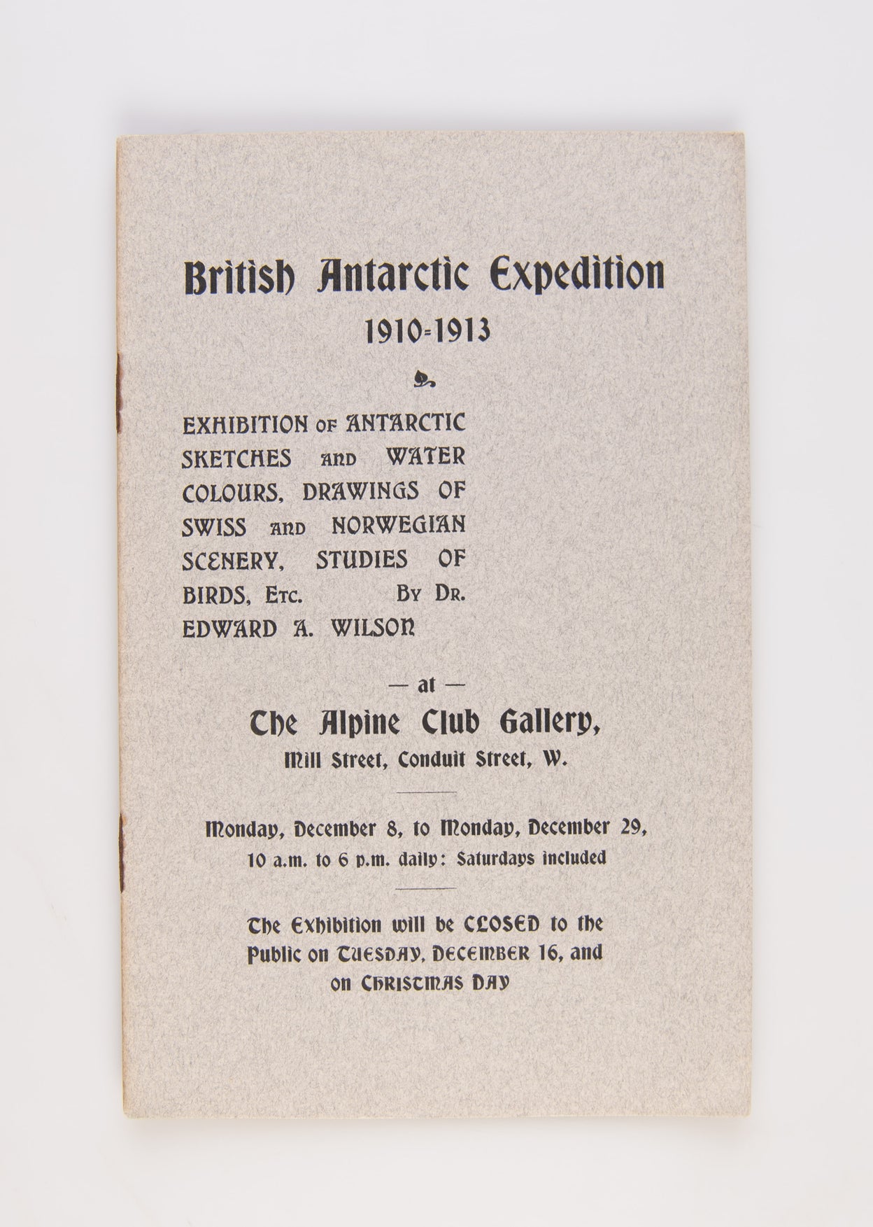 Exhibition of Antarctic Sketches and Water Colours ...