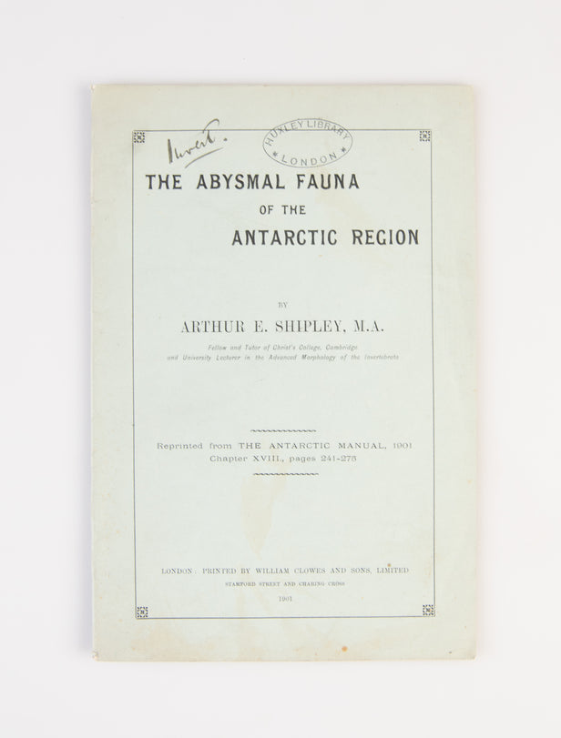 The Abysmal Fauna of the Antarctic Region.