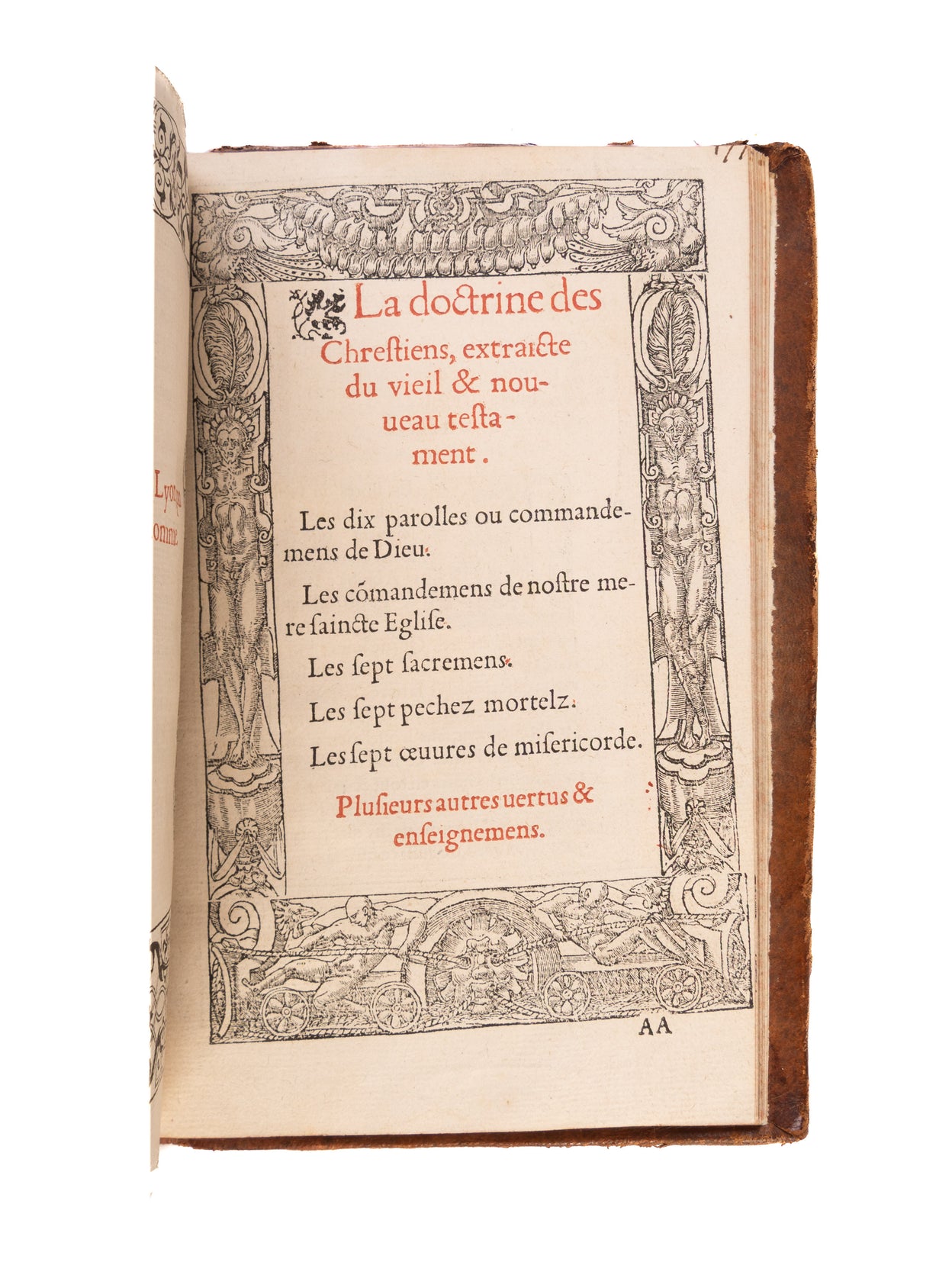 Heures en Francoys & Latin a l'usaige de Romme, corrigées & augmentées de plusieurs suffrages & oraisons. Avec figures nouvelles, appropriées chascune en son lieu.
Lyon, [Macé Bonhomme for] Guillaume Rouillé, 1549