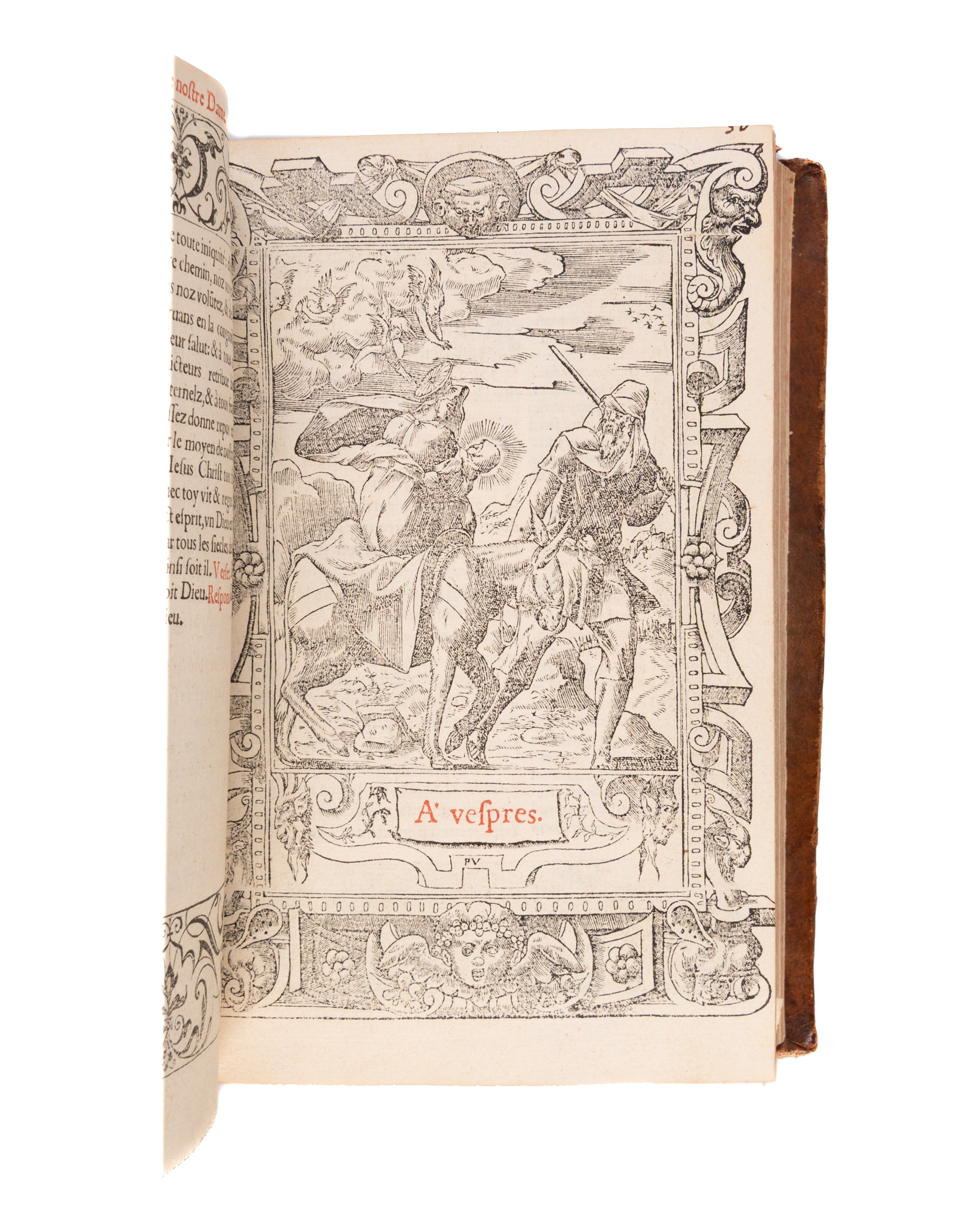 Heures en Francoys & Latin a l'usaige de Romme, corrigées & augmentées de plusieurs suffrages & oraisons. Avec figures nouvelles, appropriées chascune en son lieu.
Lyon, [Macé Bonhomme for] Guillaume Rouillé, 1549