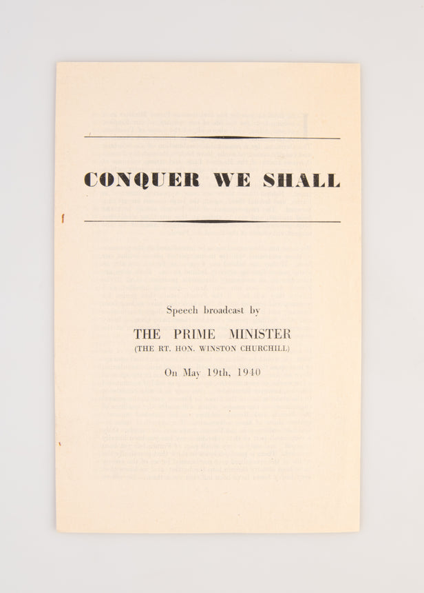 Conquer We Shall.