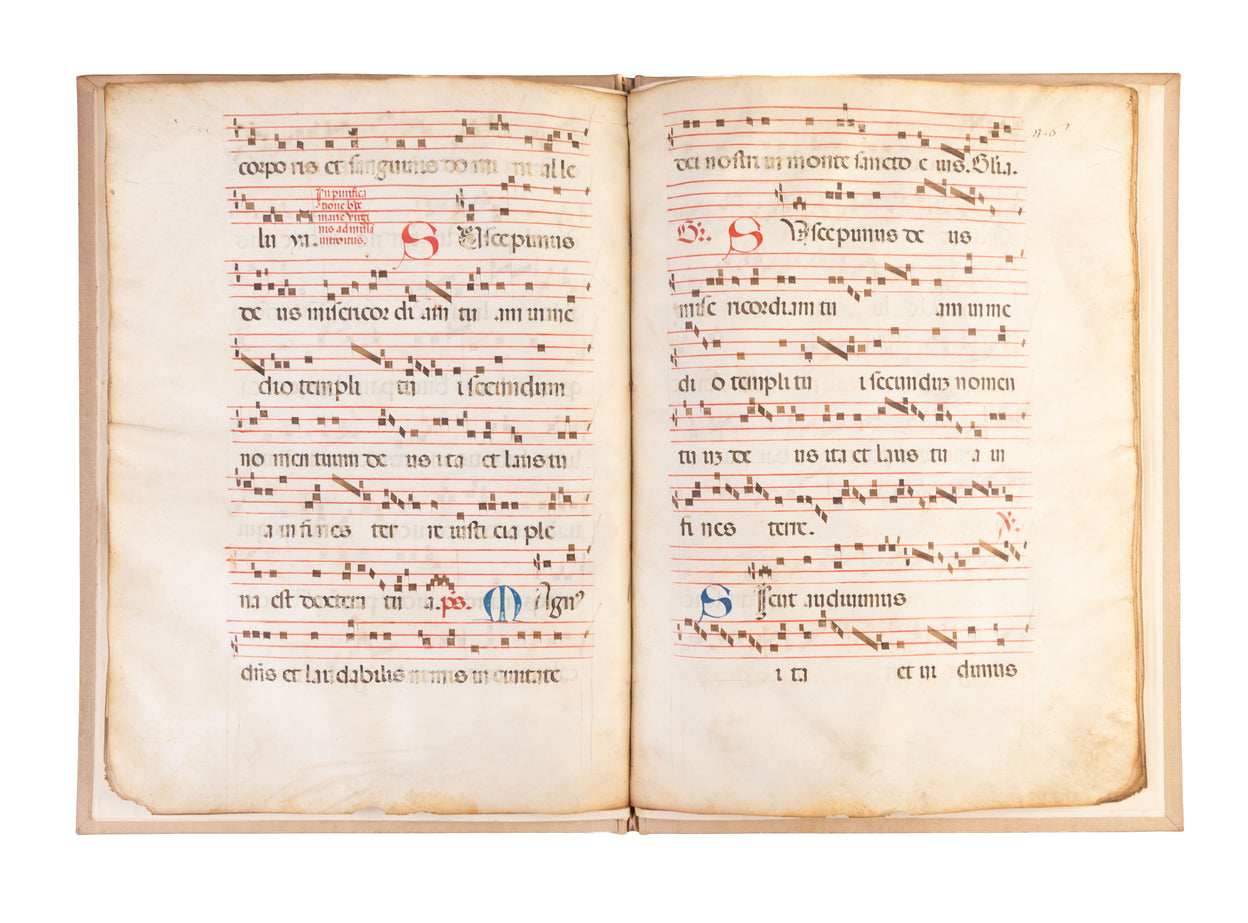 Manuscript leaves on vellum from a Gradual.
Italy, c. 1450