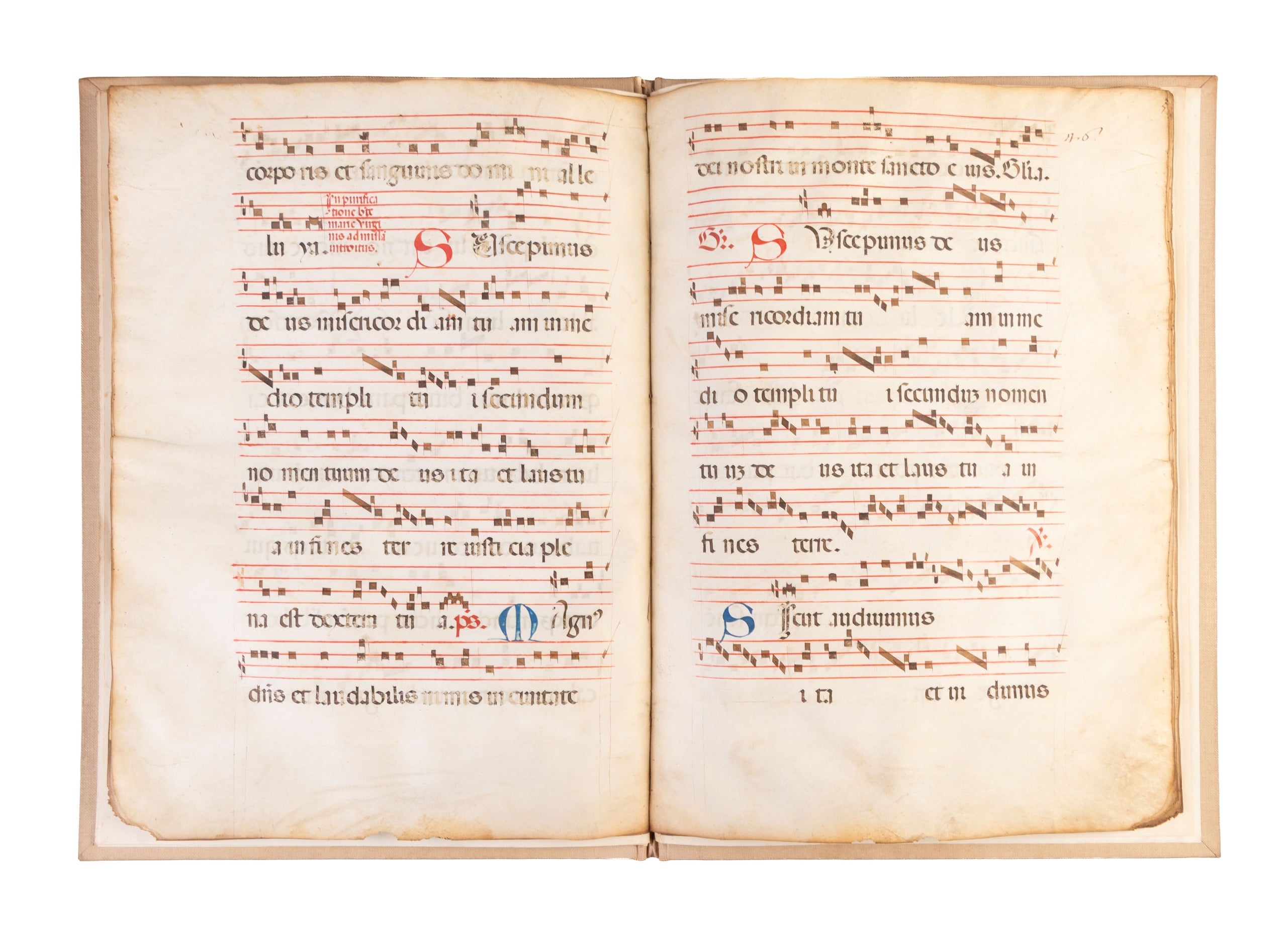 Manuscript leaves on vellum from a Gradual.
Italy, c. 1450
