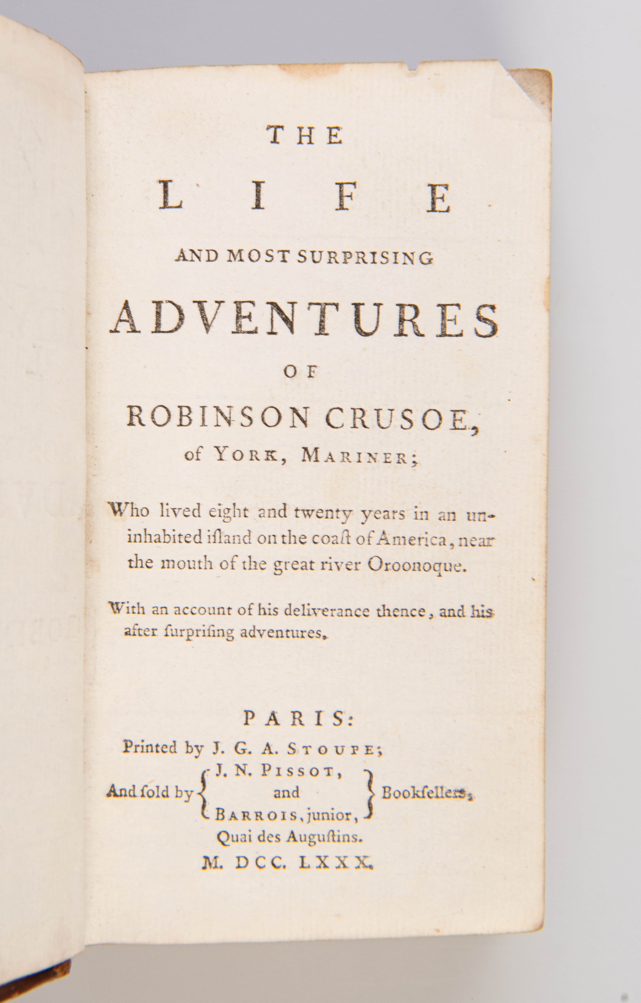 The Life and Most Surprising Adventures of Robinson Crusoe, or York, Mariner.