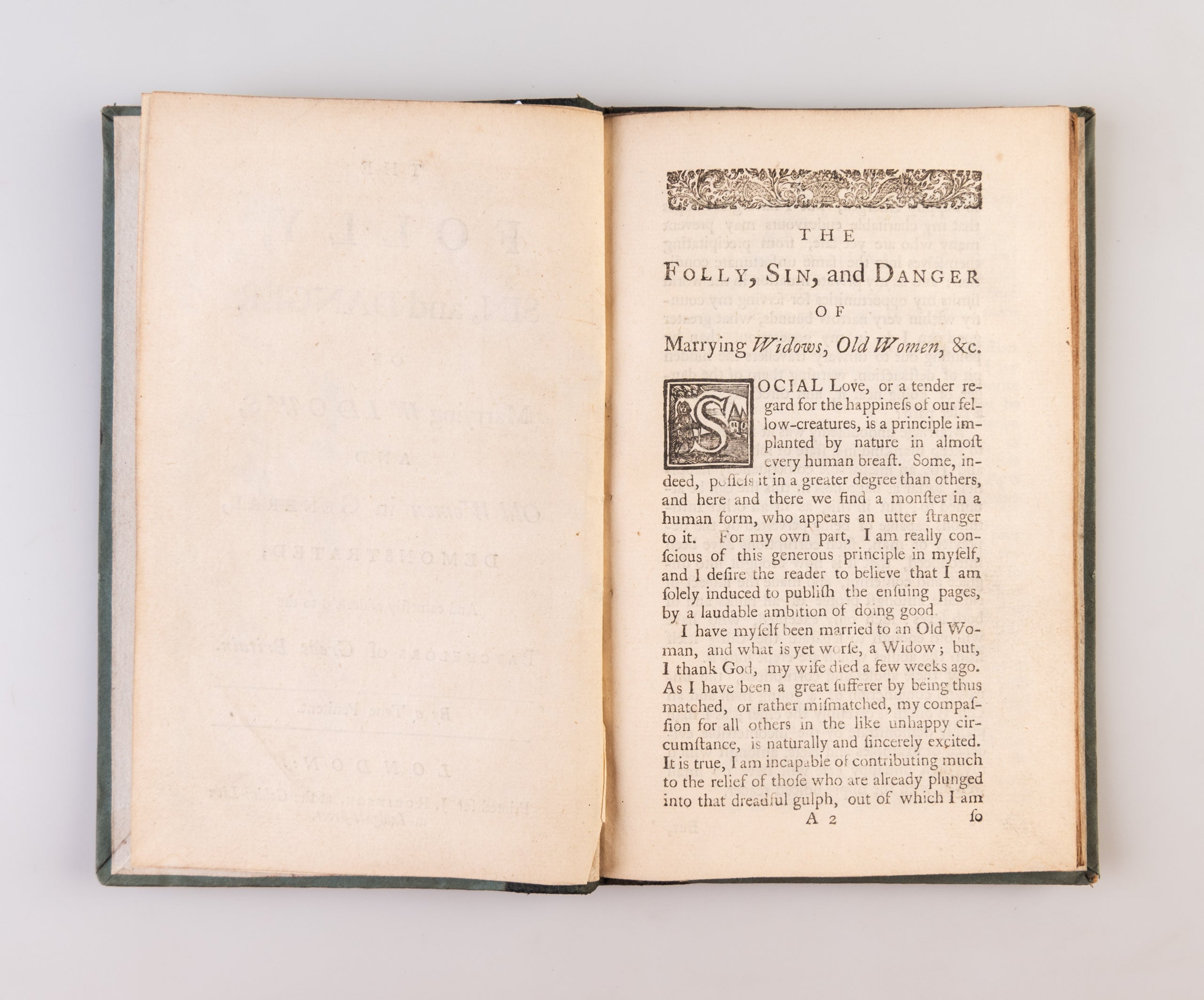 The Folly, Sin, and Danger of Marrying Widows, and Old Women in General,