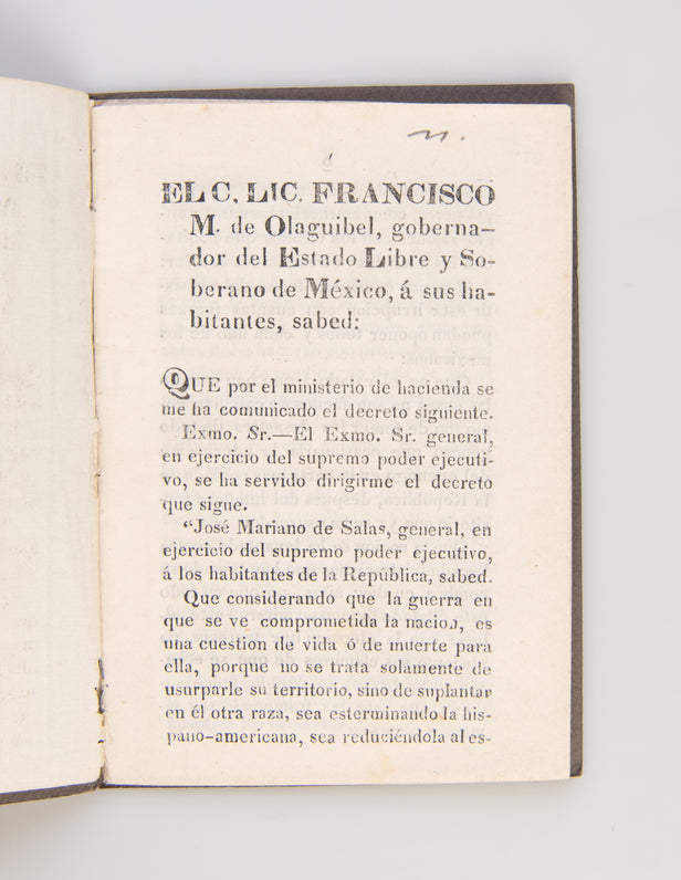 El C. Lic Francisco M. de Olaguibel ...