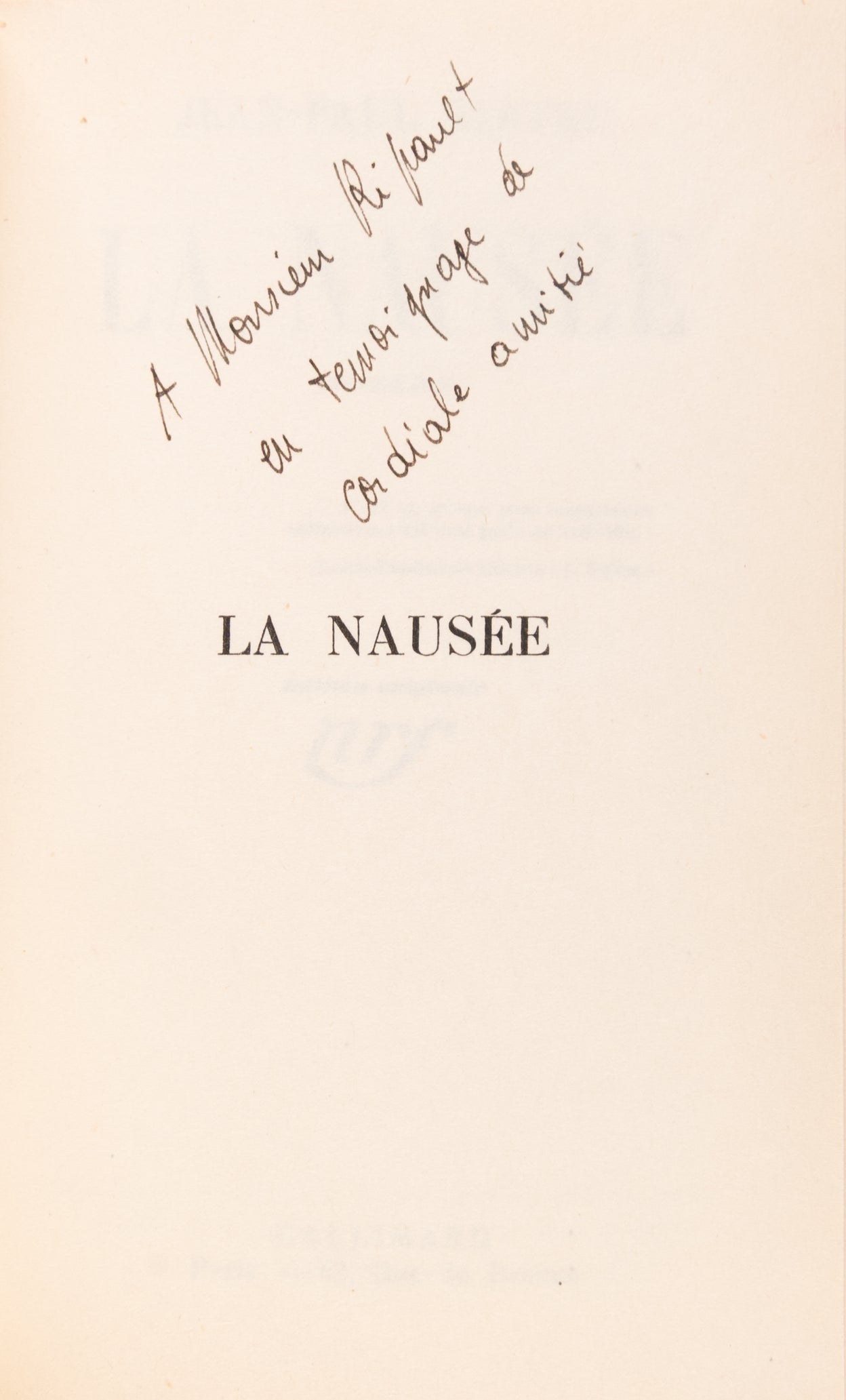 La Nausée.