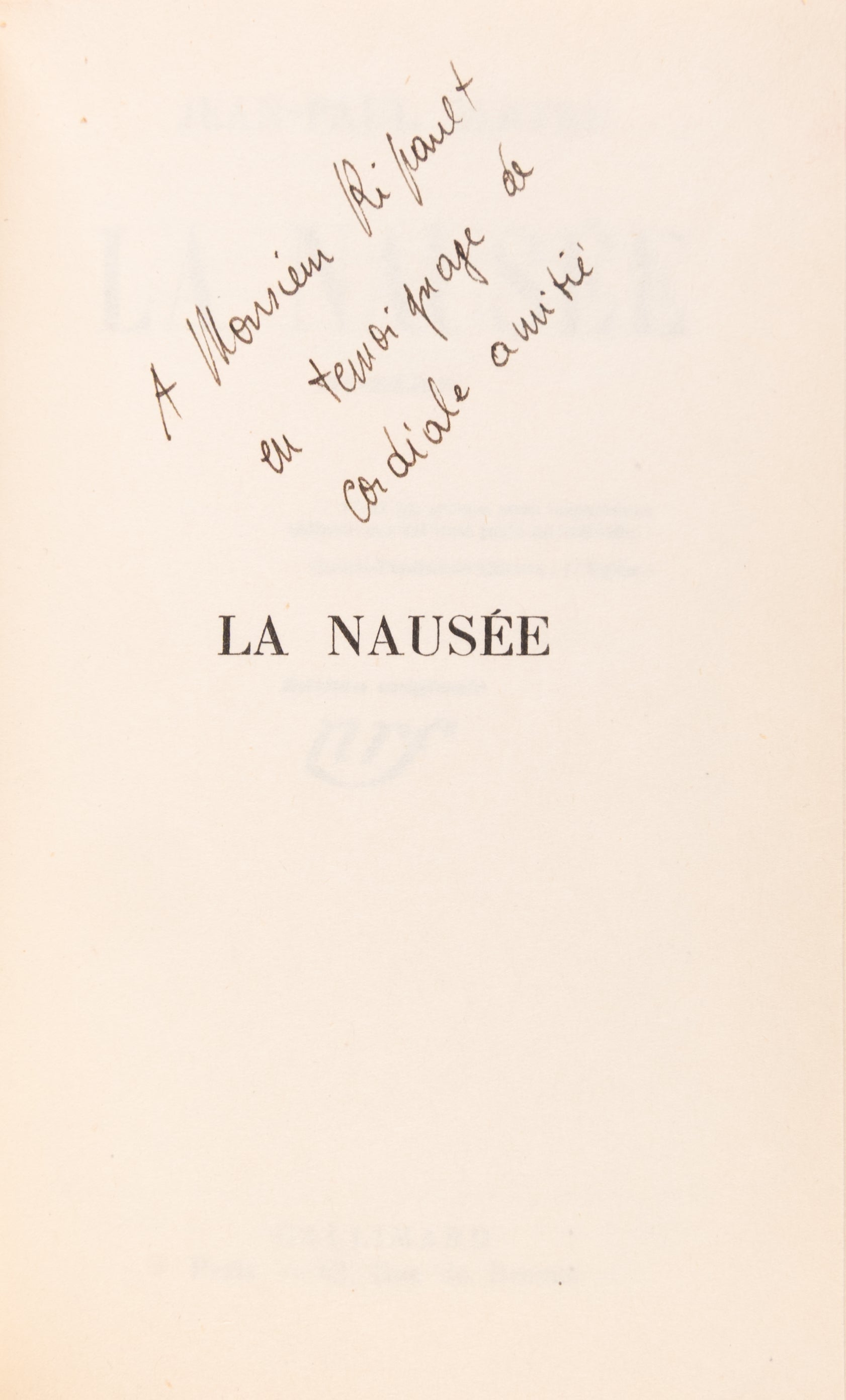 La Nausée.