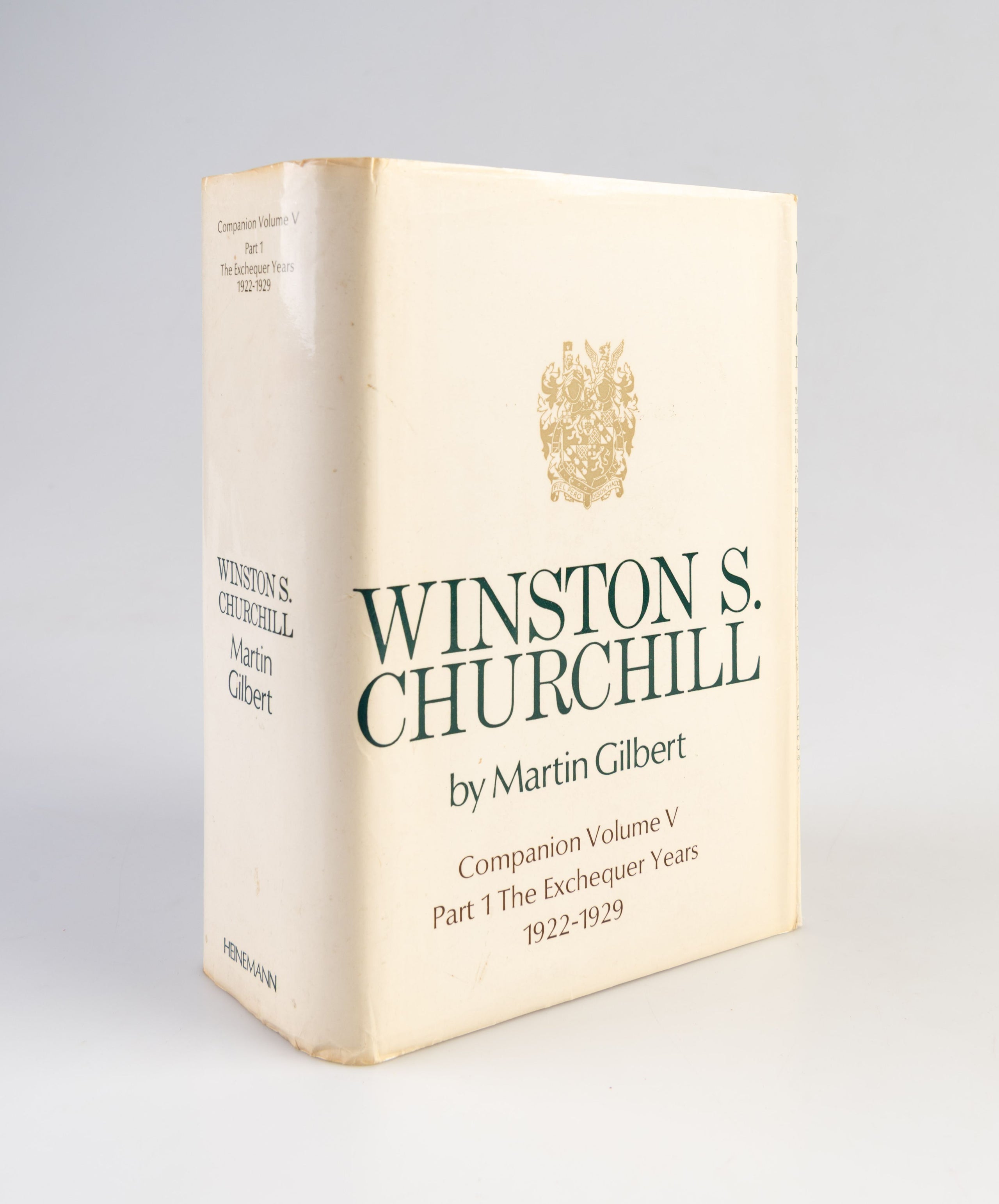 Winston S. Churchill. (1874-1965). Companion Volume V, Part 1: The Exchequer Years 1922-1929. [with:] Typed Letter Signed ('Martin') to Grace Hamblin ('Dear Grace').