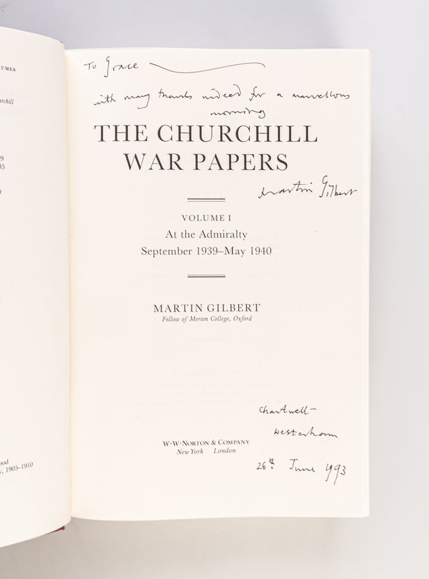 The Churchill War Papers. Volume I: At the Admiralty, September 1939-May 1940.