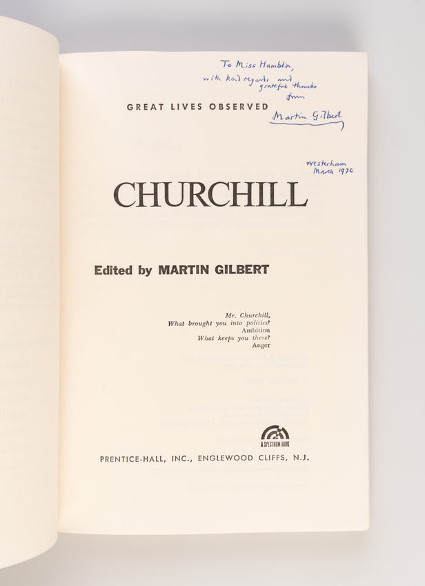 Churchill. Great Lives Observed.
