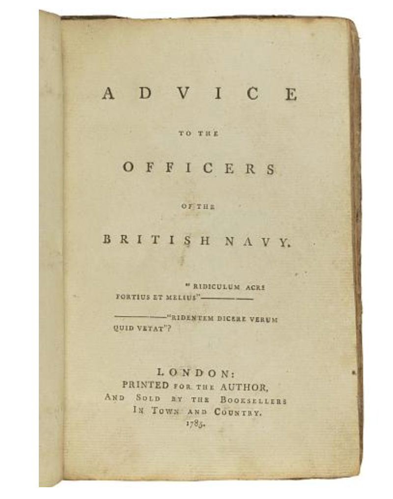 Advice to the Officers of the British Navy.