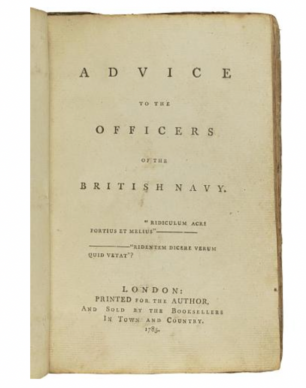 Advice to the Officers of the British Navy.