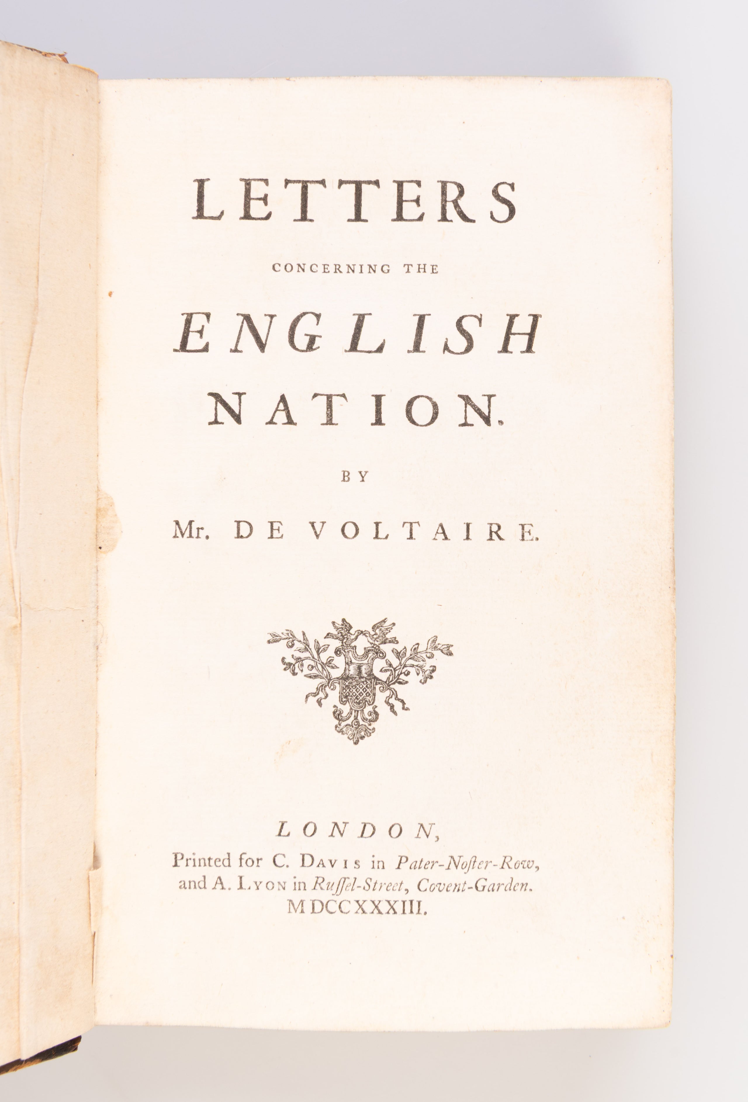 Letters concerning the English Nation.