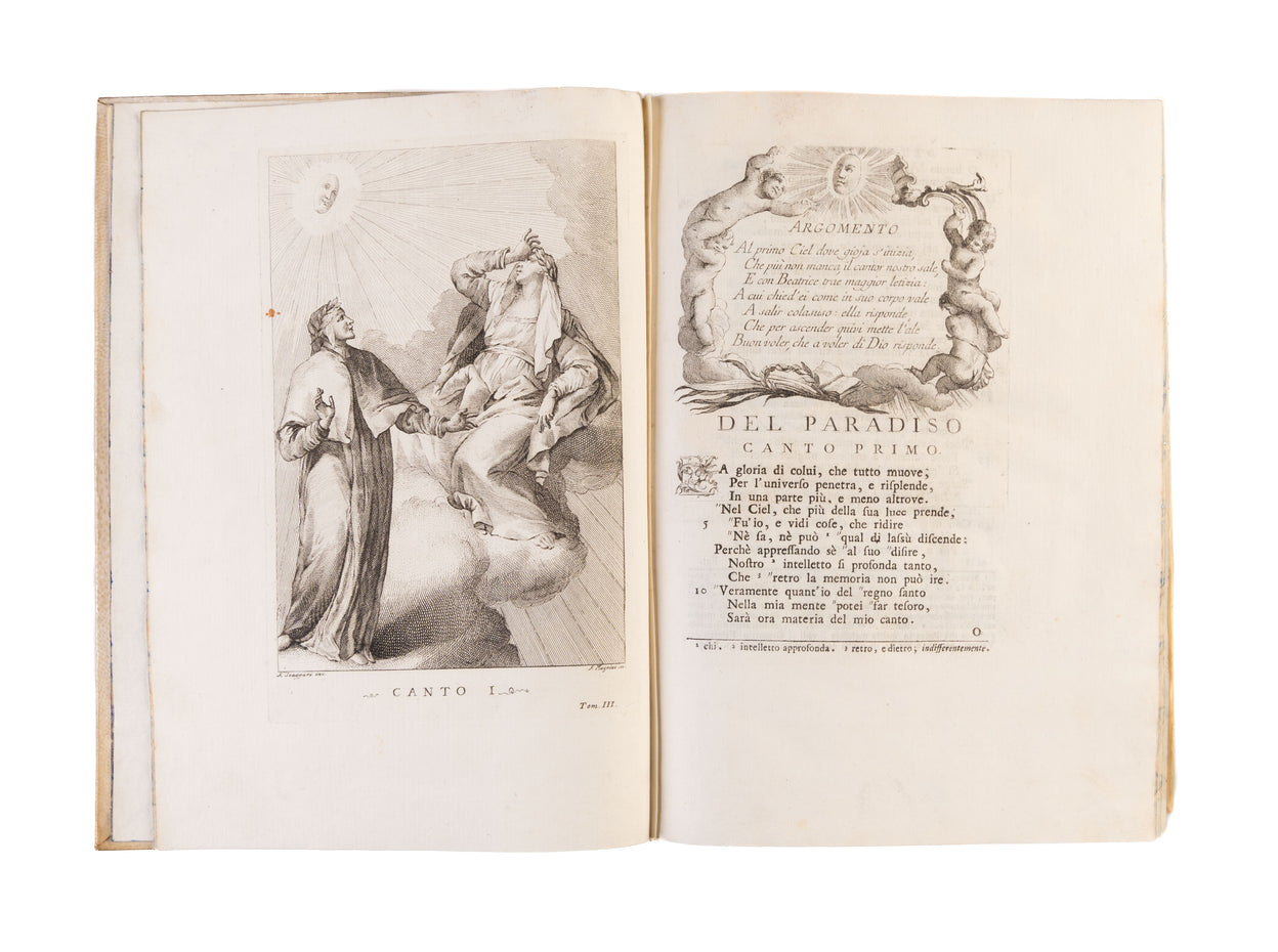 [Opere]. La Divina Commedia di Dante Alighieri con varie annotazioni e copiosi rami adornata.